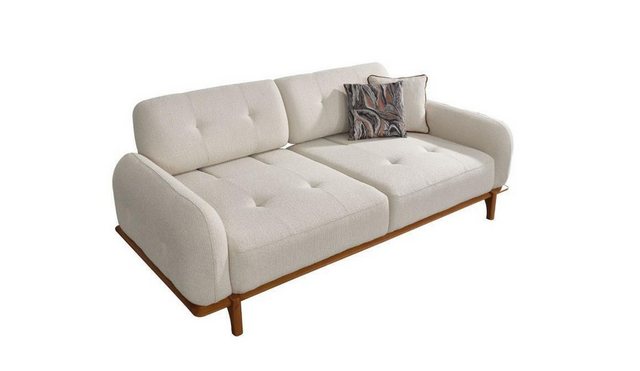 JVmoebel 3-Sitzer Dreisitzer Couch Beige Sofa 3 Sitzer Polstersofa Stoffsof günstig online kaufen