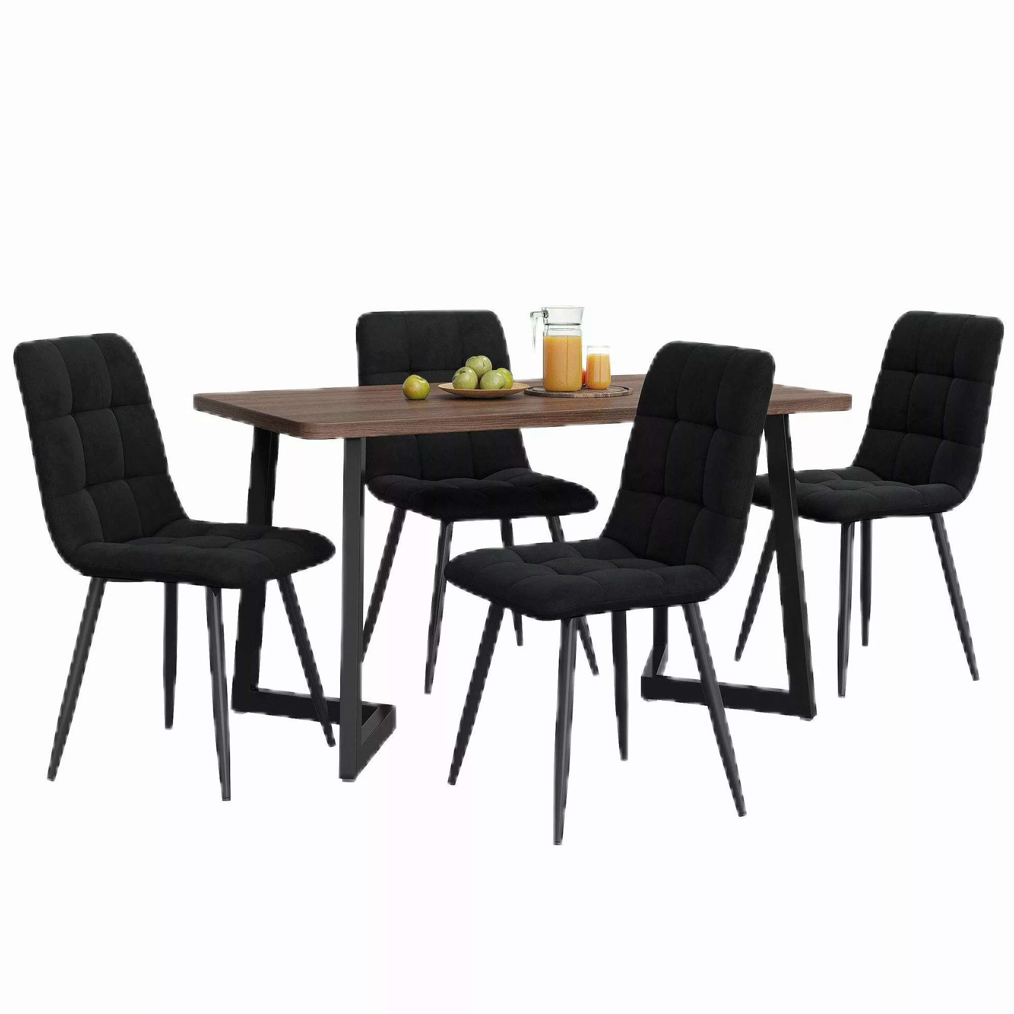 TavilaEcon Essgruppe Esstisch mit 4 Stühlen günstig online kaufen