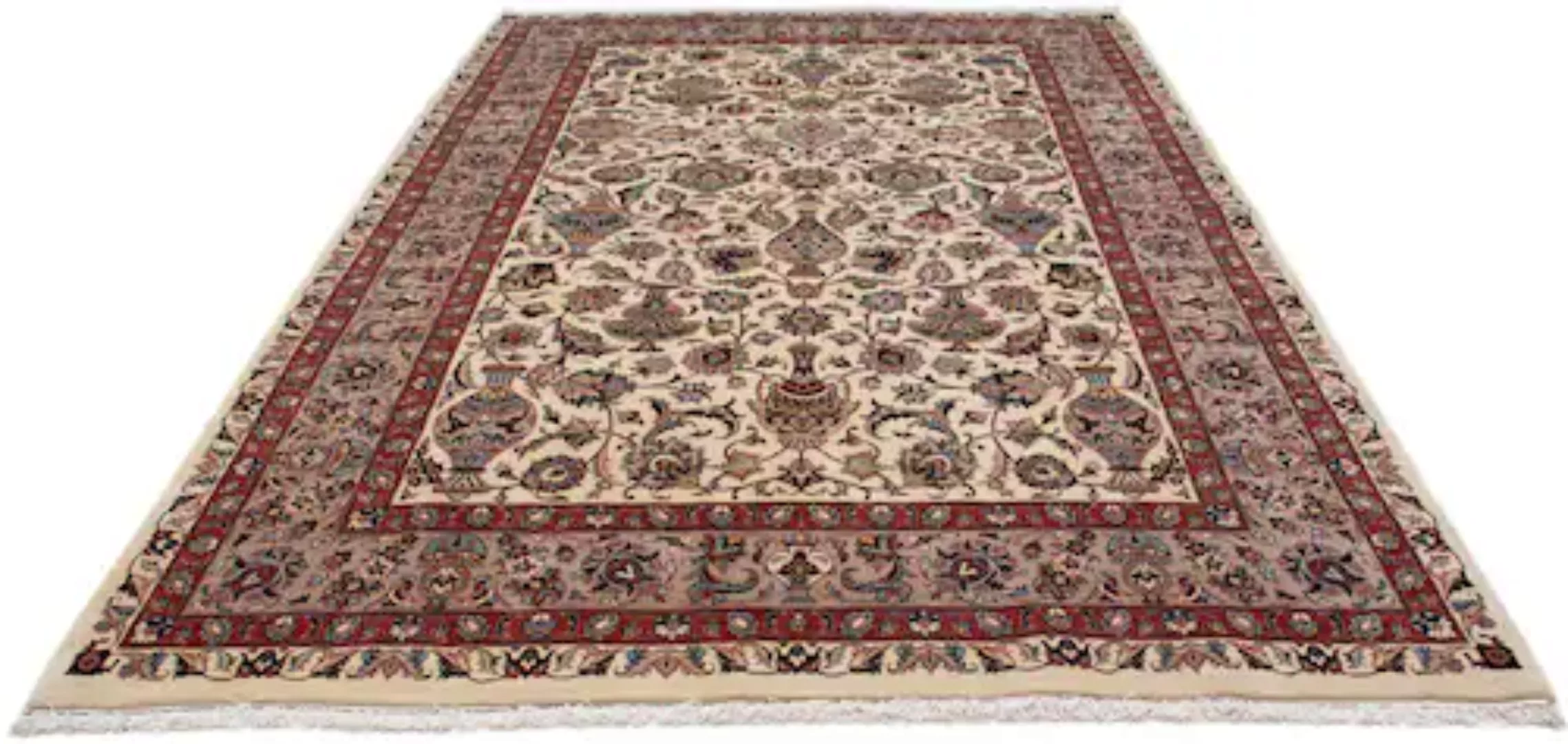 morgenland Wollteppich »Kaschmar Blumenmuster Beige 327 x 204 cm«, rechteck günstig online kaufen