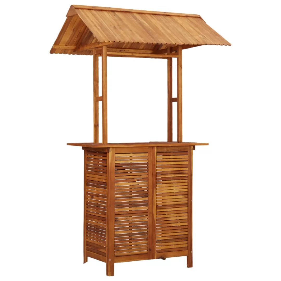 Outdoor-bartisch Mit Dach 122×106×217 Cm Akazie Massivholz günstig online kaufen