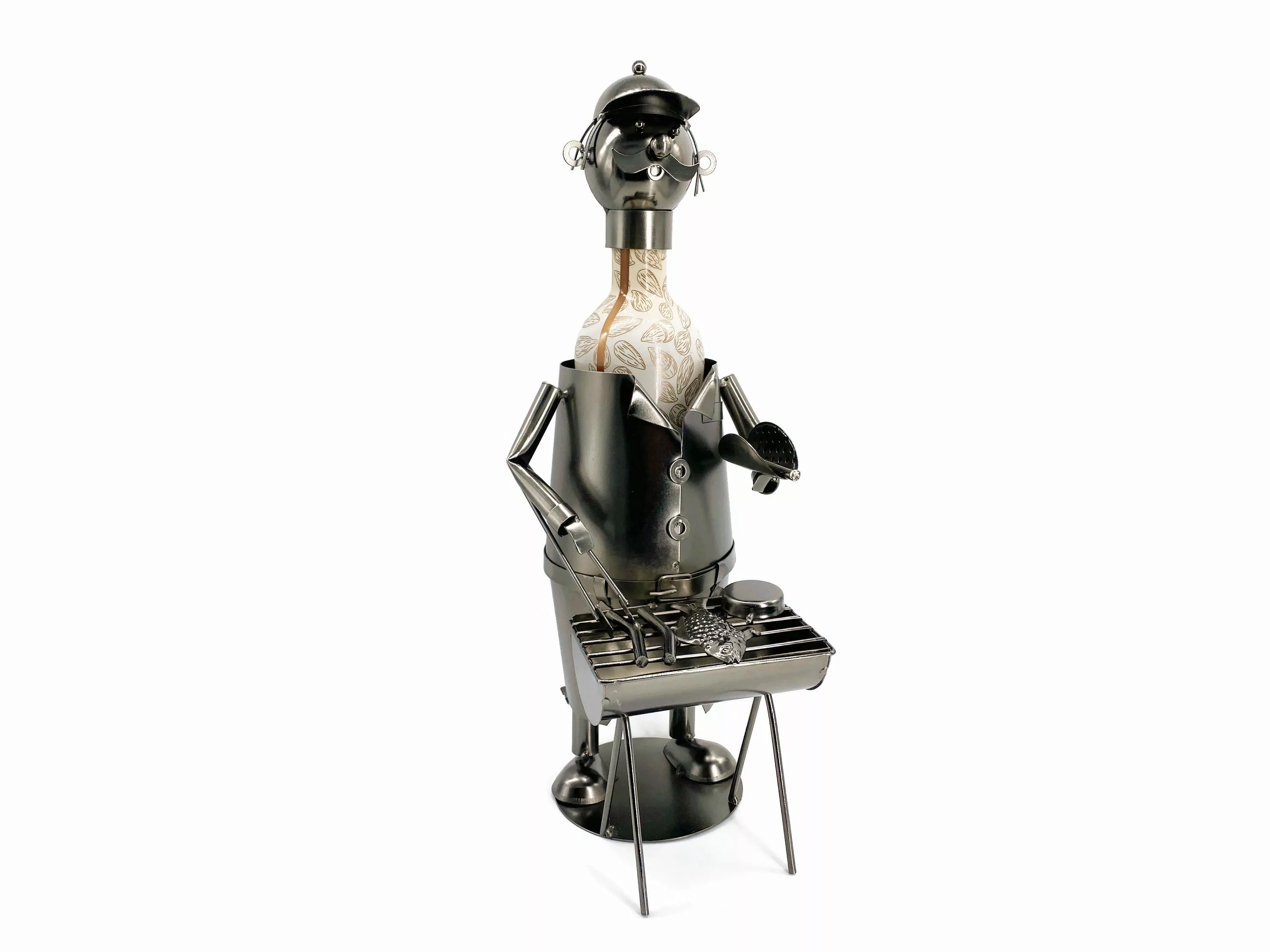 eXODA Weinflaschenhalter Grillmeister aus Metall, (1x günstig online kaufen