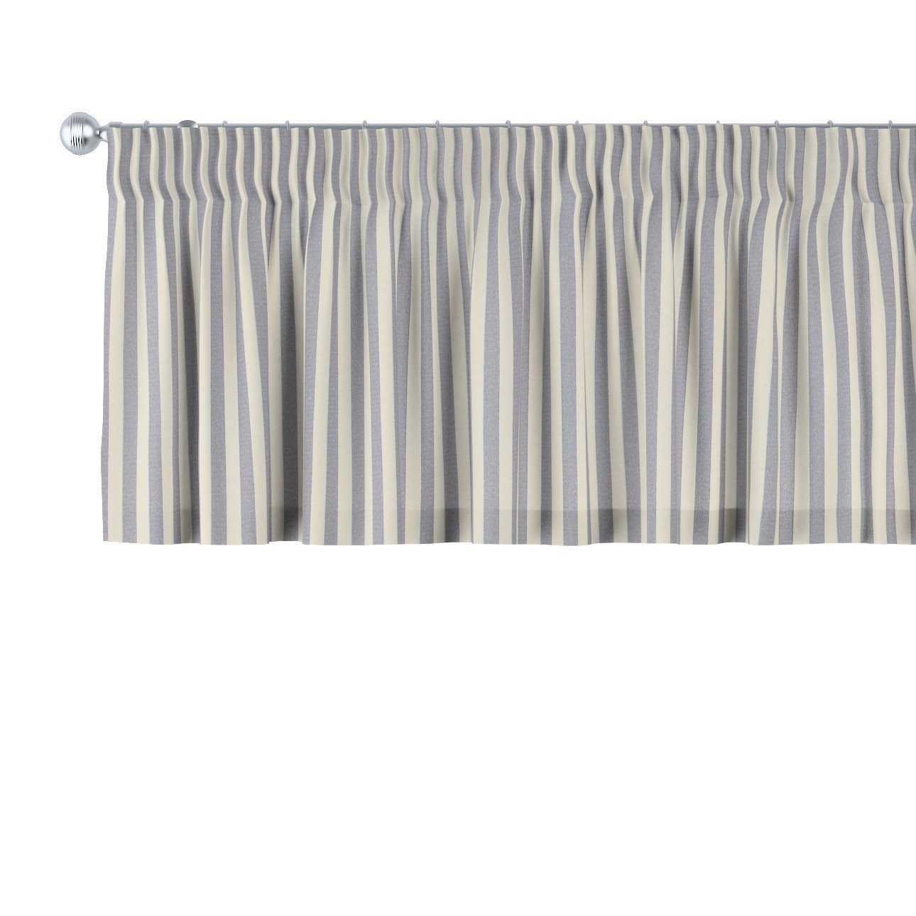 Kurzgardine mit Kräuselband, marinenblau-ecru , 260 x 40 cm, Quadro (136-02 günstig online kaufen
