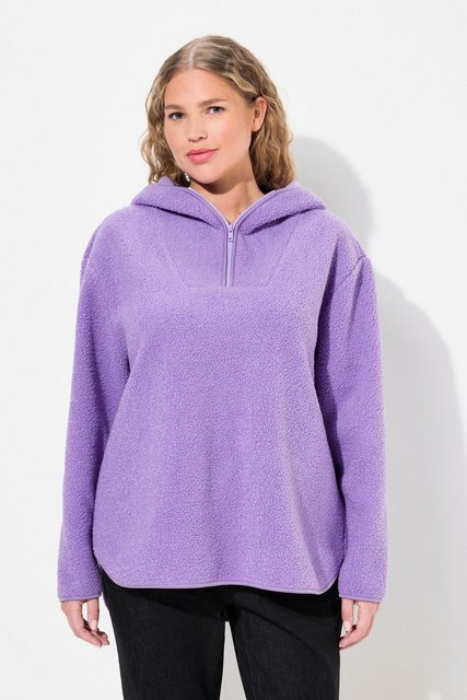 Ulla Popken Hoodie Teddypullover Plüsch Kapuze Langarm günstig online kaufen