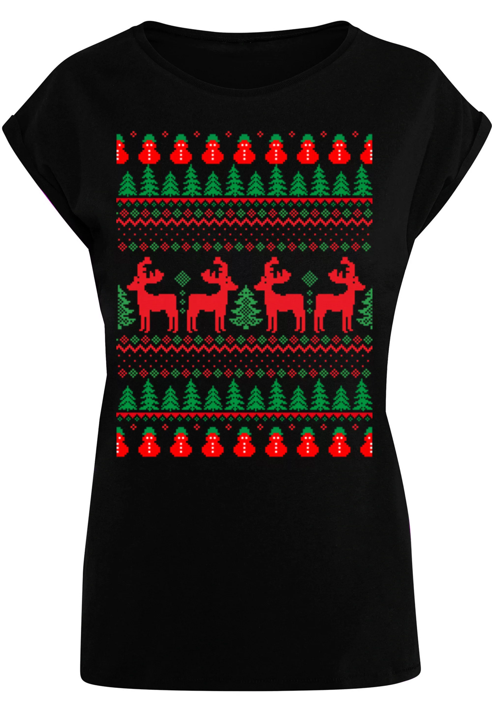 F4NT4STIC T-Shirt "Christmas Reindeers Weihnachten Muster", Print günstig online kaufen