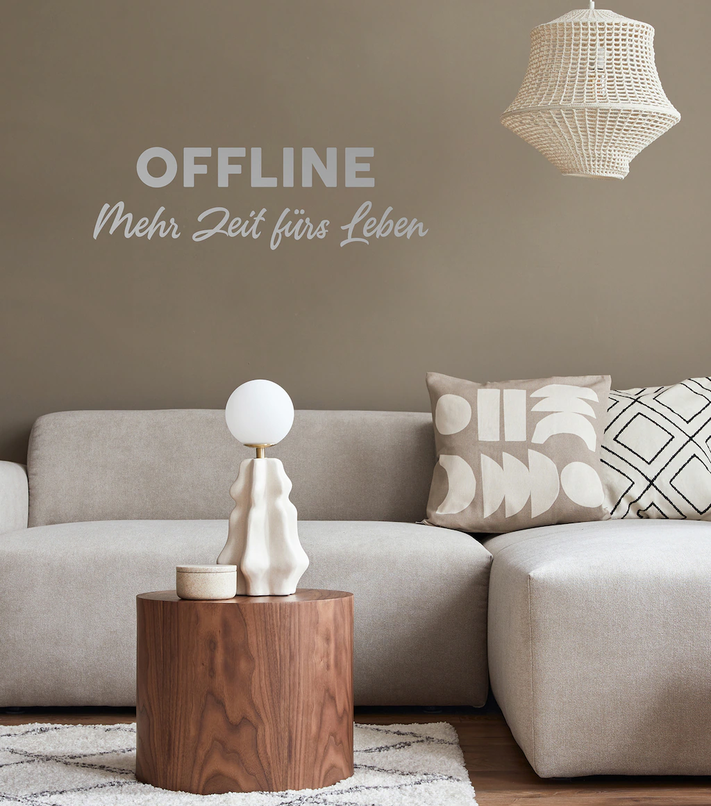 my home Wandtattoo "Offline Mehr Zeit fürs Leben", (1 St.), Wandaufkleber, günstig online kaufen