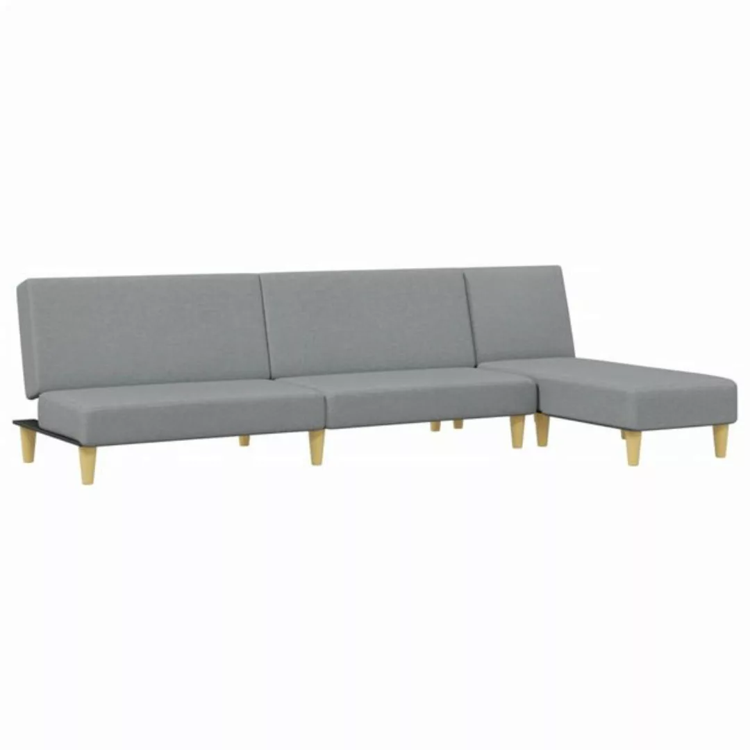 vidaXL Sofa, 2-tlg. Sofagarnitur Hellgrau Stoff günstig online kaufen