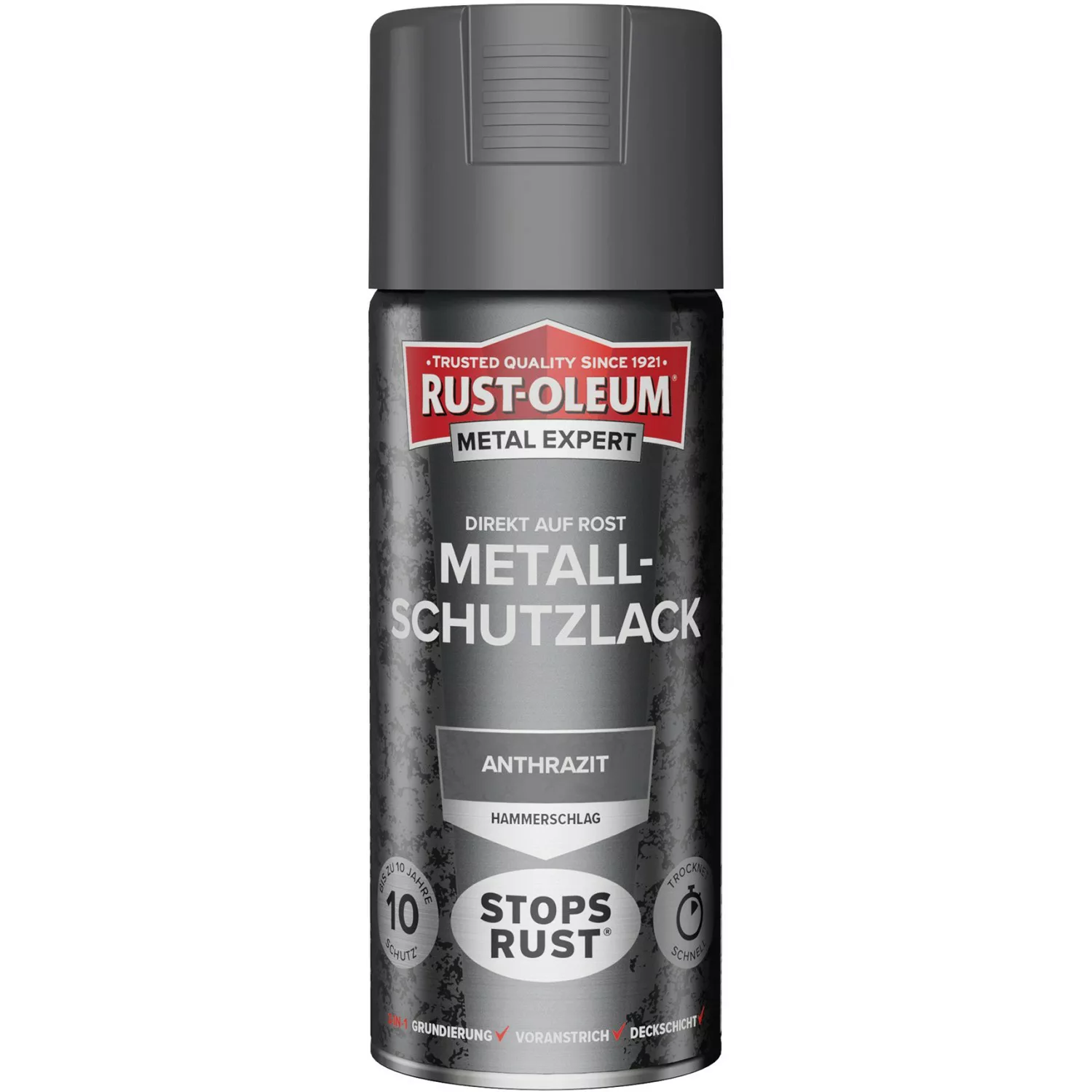 Rust-Oleum Metal Expert Hammerschlag Sprühfarbe Anthrazit 400 ml günstig online kaufen