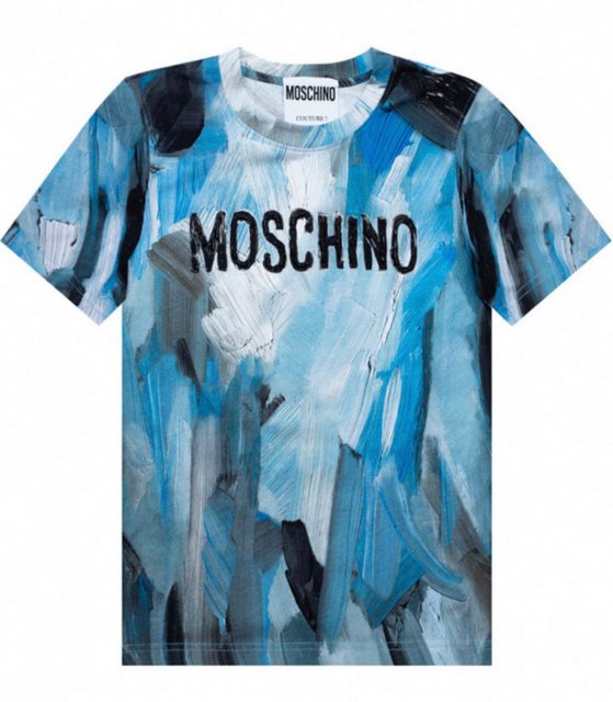 Moschino T-Shirt COUTURE T-shirt Bemaltes Brushstrock Arch Gothic Painting günstig online kaufen