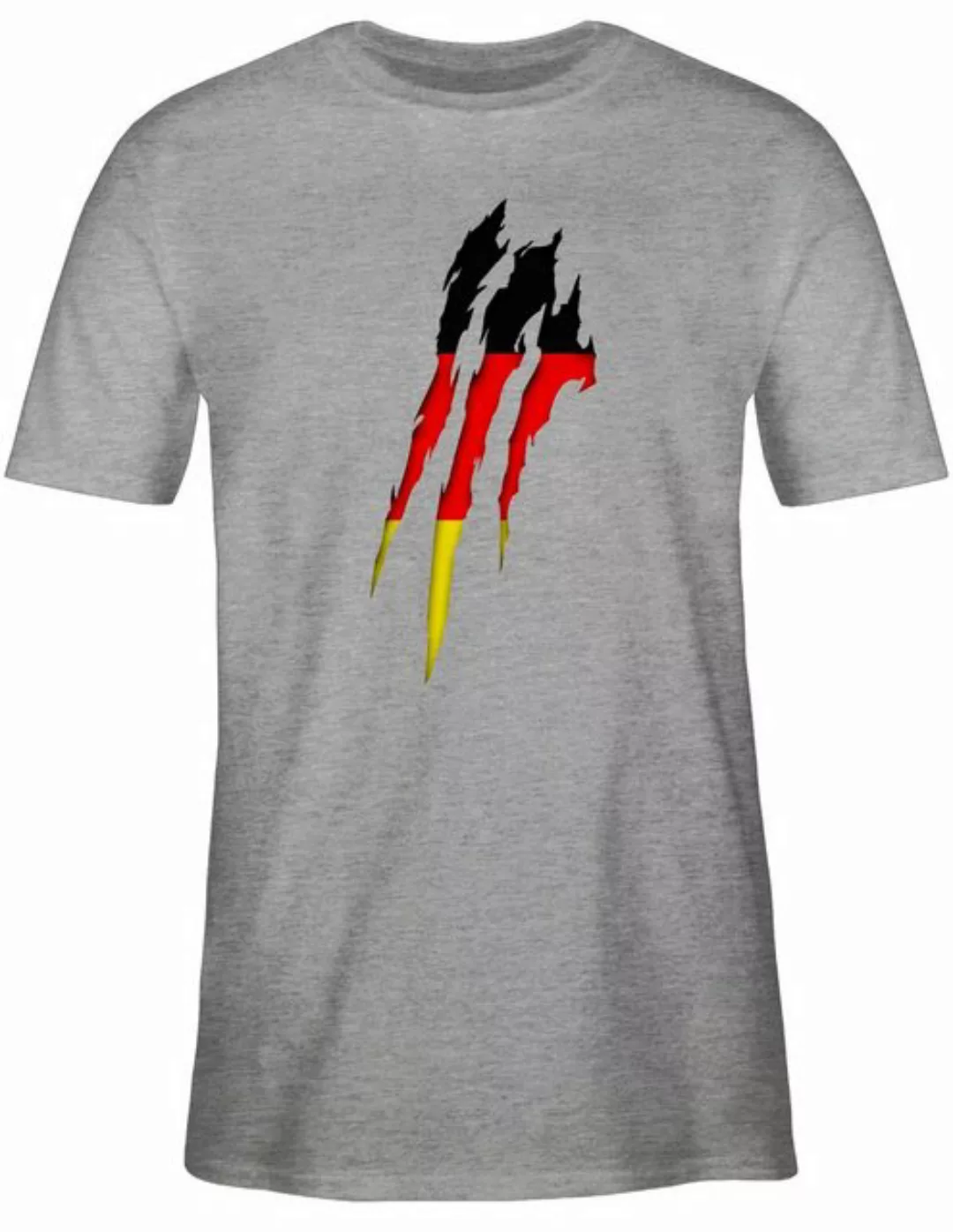 Shirtracer T-Shirt Deutschland Krallenspuren Germany, Schwarz Rot Gold Länd günstig online kaufen