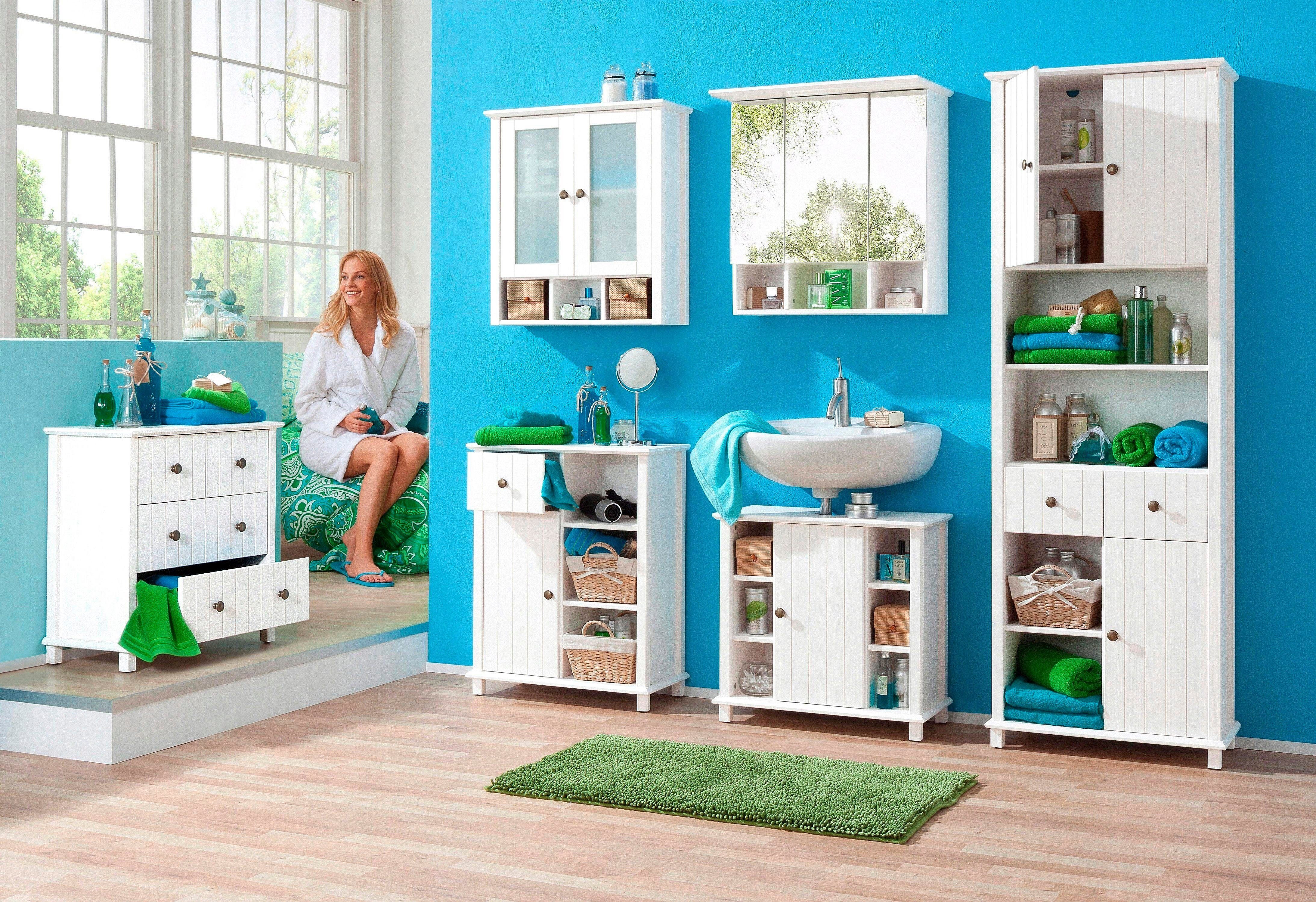Home affaire Hochschrank "Vili", Badezimmerschrank, Höhe 175 cm, 2 Schublad günstig online kaufen