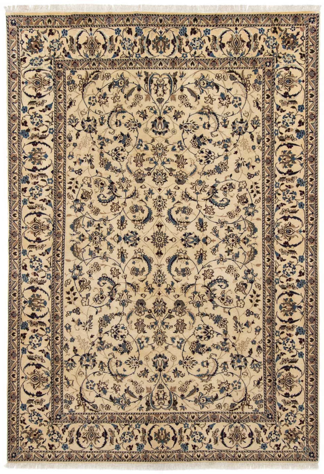 morgenland Wollteppich »Nain 9la Blumenmuster Beige 297 x 200 cm«, rechteck günstig online kaufen