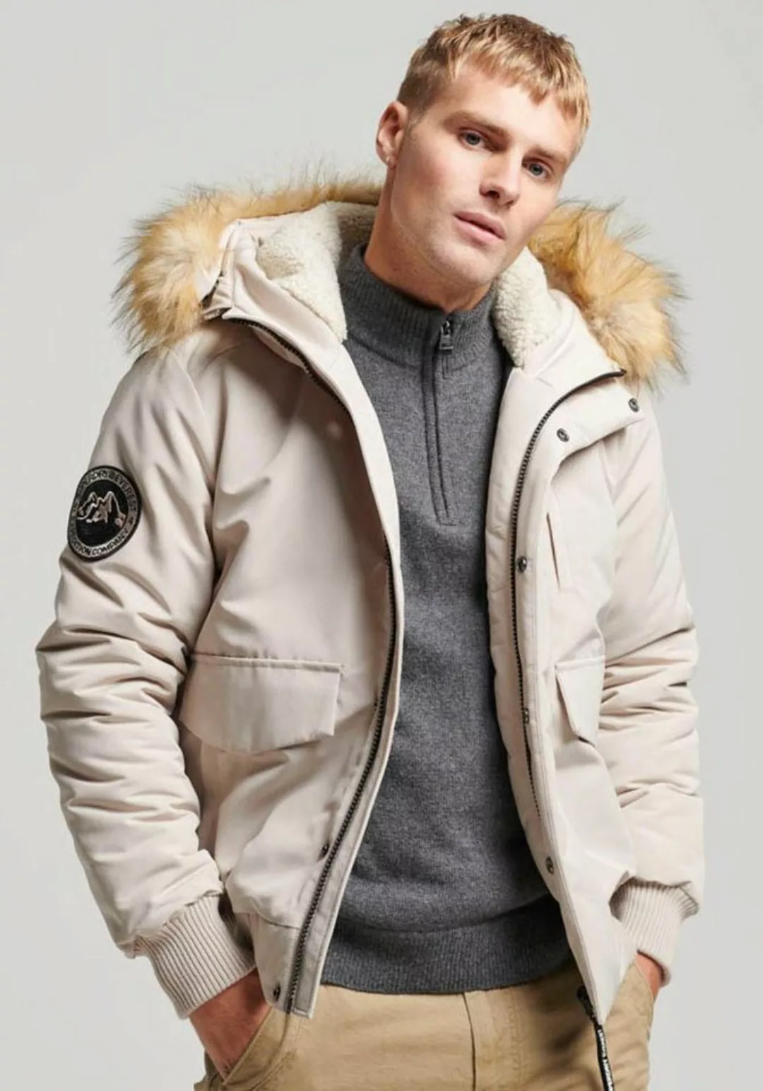 Superdry Steppjacke EVEREST HOODED PUFFER BOMBER günstig online kaufen