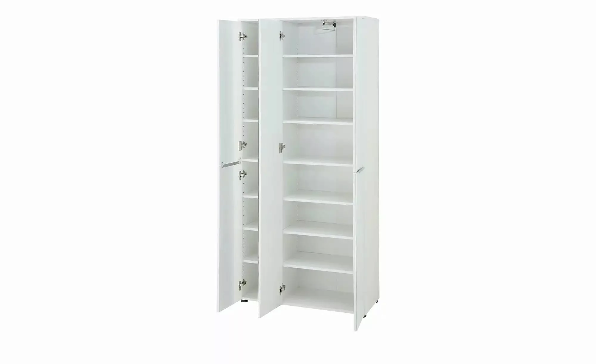 Garderobenschrank  Vitreo Neo ¦ weiß ¦ Maße (cm): B: 90 H: 196 T: 41 Schrän günstig online kaufen