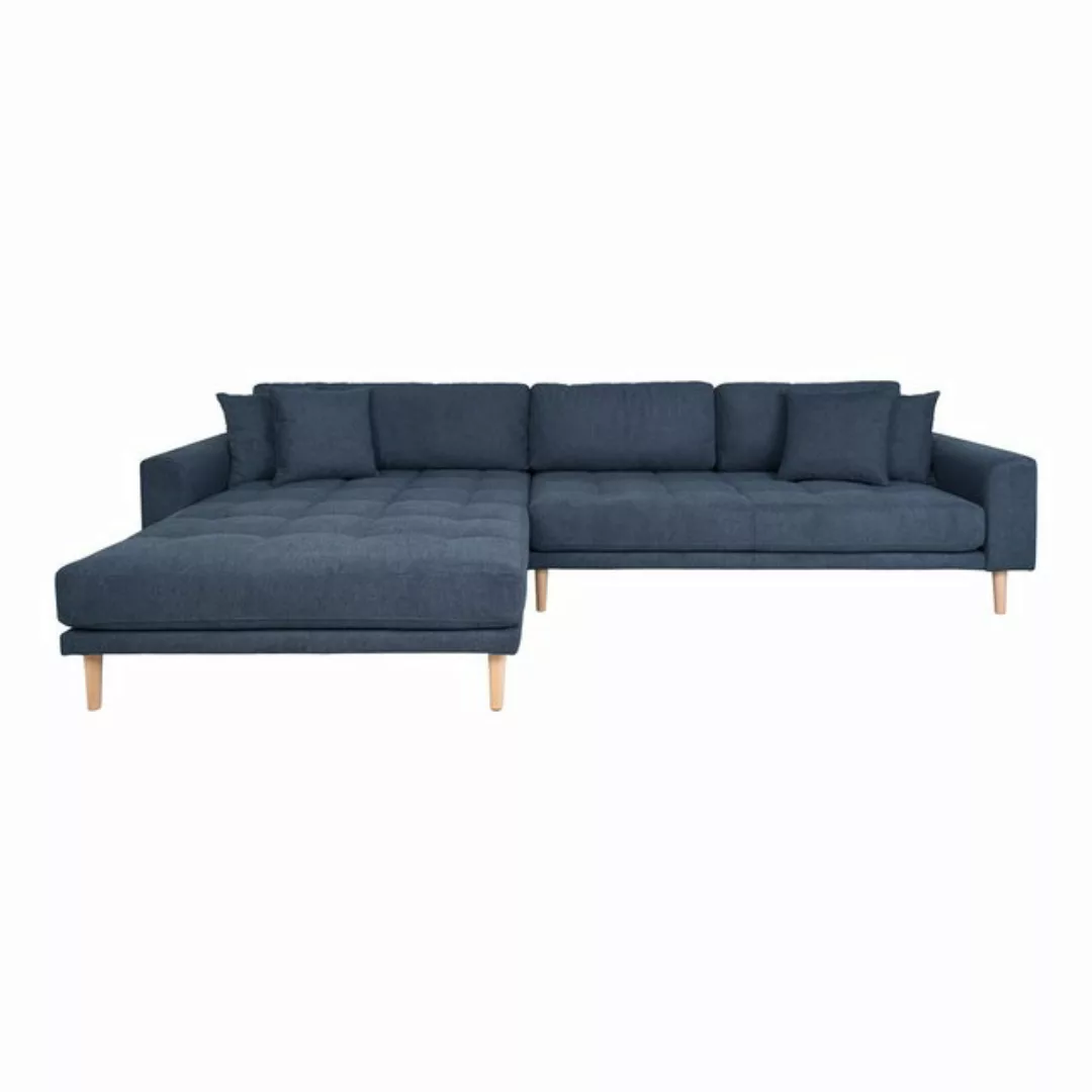 House Nordic Ecksofa Lido, in Dunkelblau, Stoff - 290x76x92cm (BxHxT) günstig online kaufen