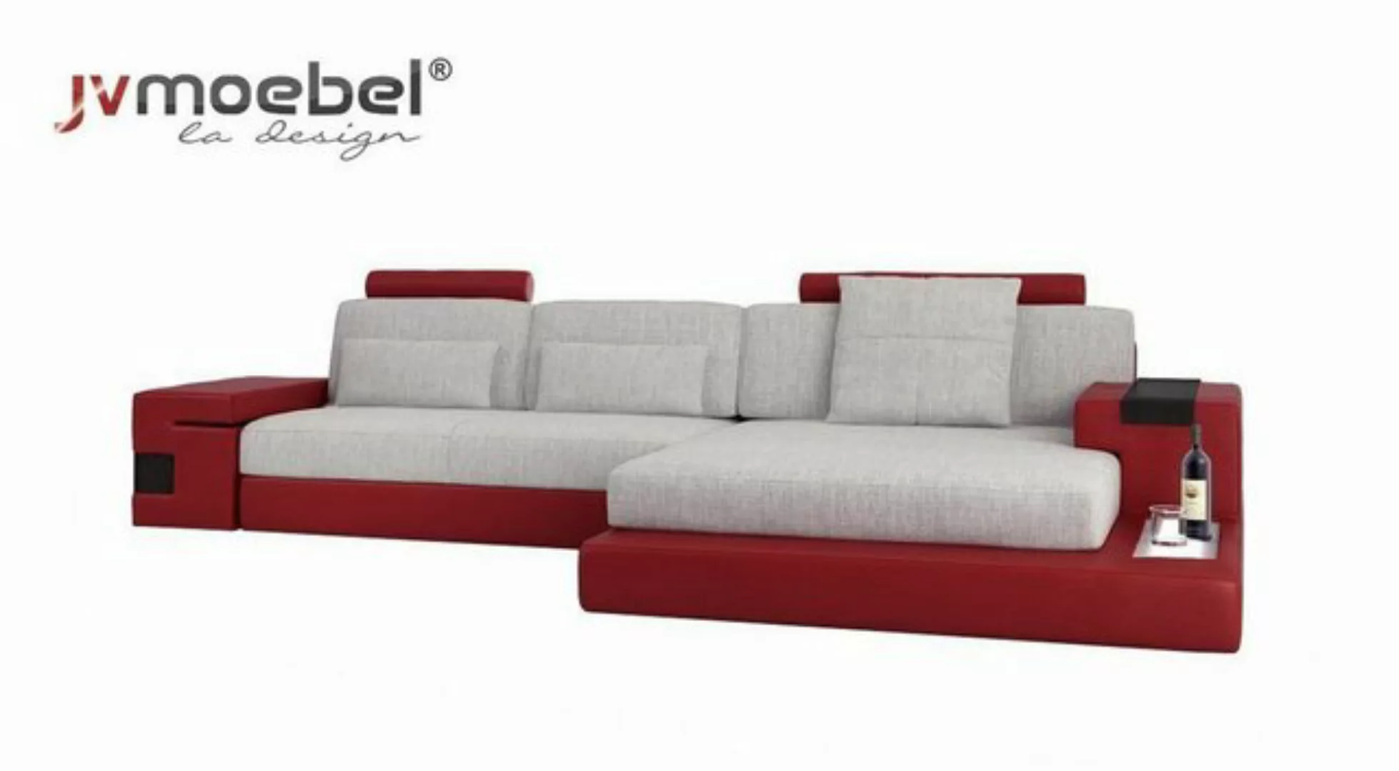 JVmoebel Ecksofa Grau L-Form Sofa Couch Polster Möbel Wohnzimmer Design, Ma günstig online kaufen