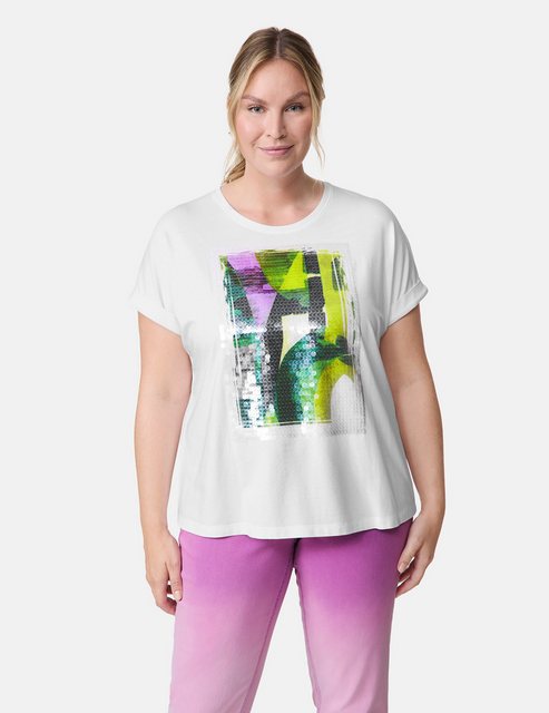 Samoon Kurzarmshirt Lässiges Shirt mit verziertem Frontprint günstig online kaufen