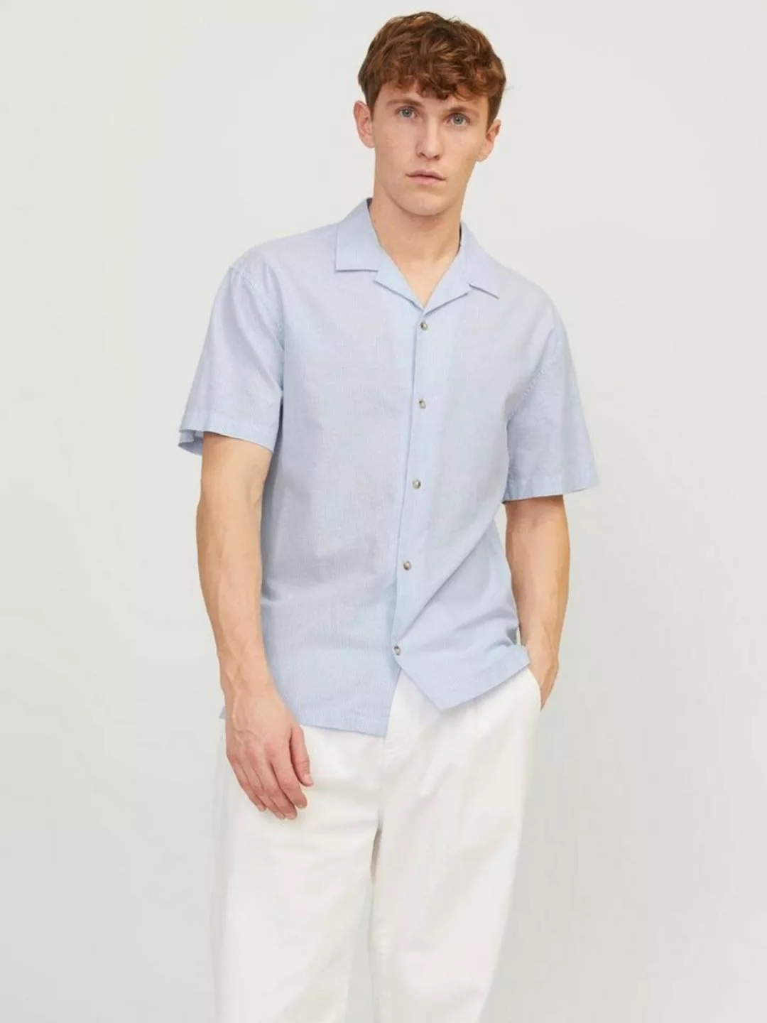 Jack & Jones Kurzarmhemd JJESUMMER RESORT LINEN BLEND SHIRT SS SN günstig online kaufen