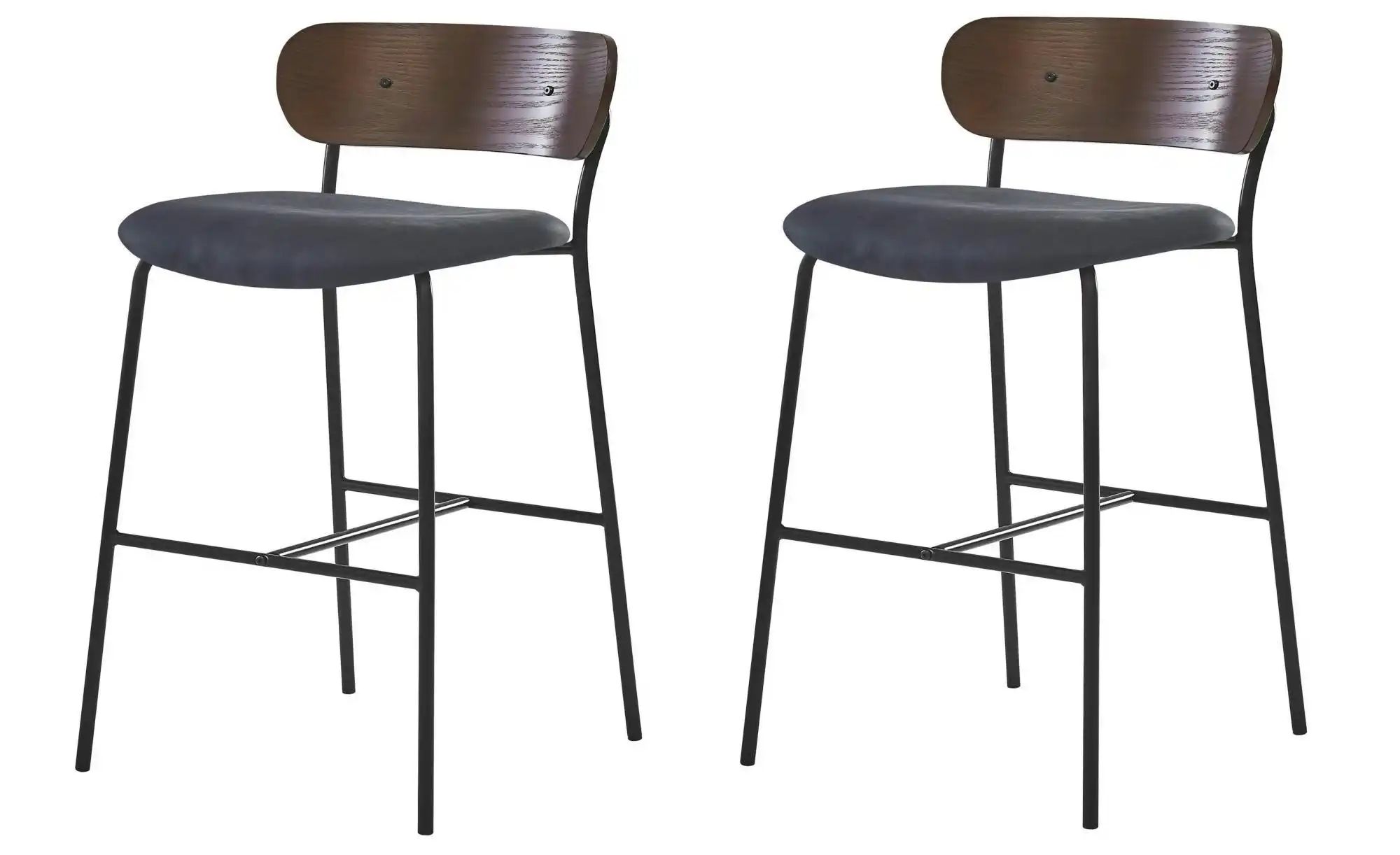 Barhocker 2er-Set  Tablincoln ¦ schwarz ¦ Maße (cm): B: 45,5 H: 93,5 Polste günstig online kaufen