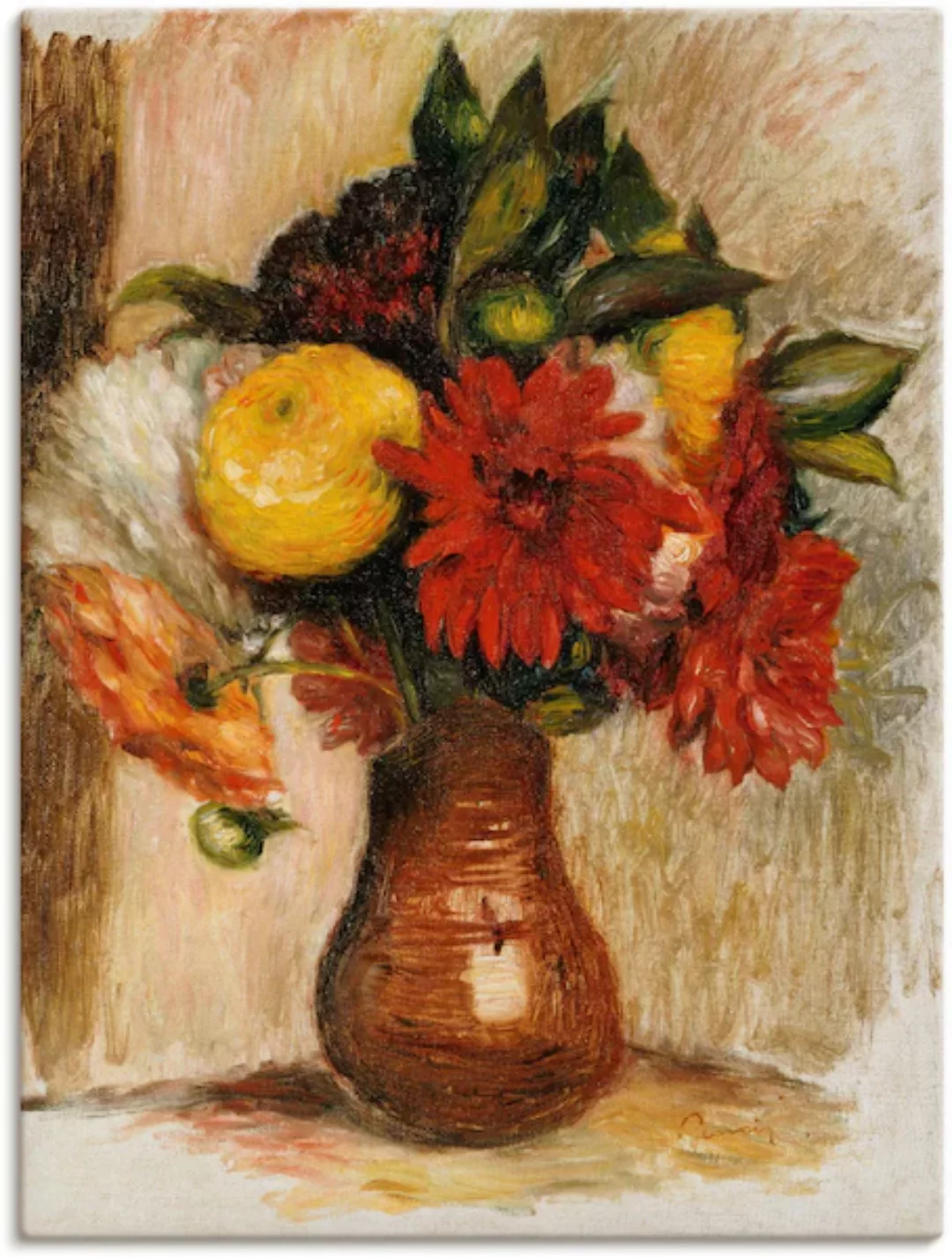 Artland Leinwandbild »Blumenstrauß in einem Krug.«, Arrangements, (1 St.) günstig online kaufen