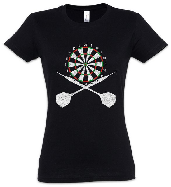 Urban Backwoods Print-Shirt Darts Board And Crossed Dart Damen T-Shirt Play günstig online kaufen