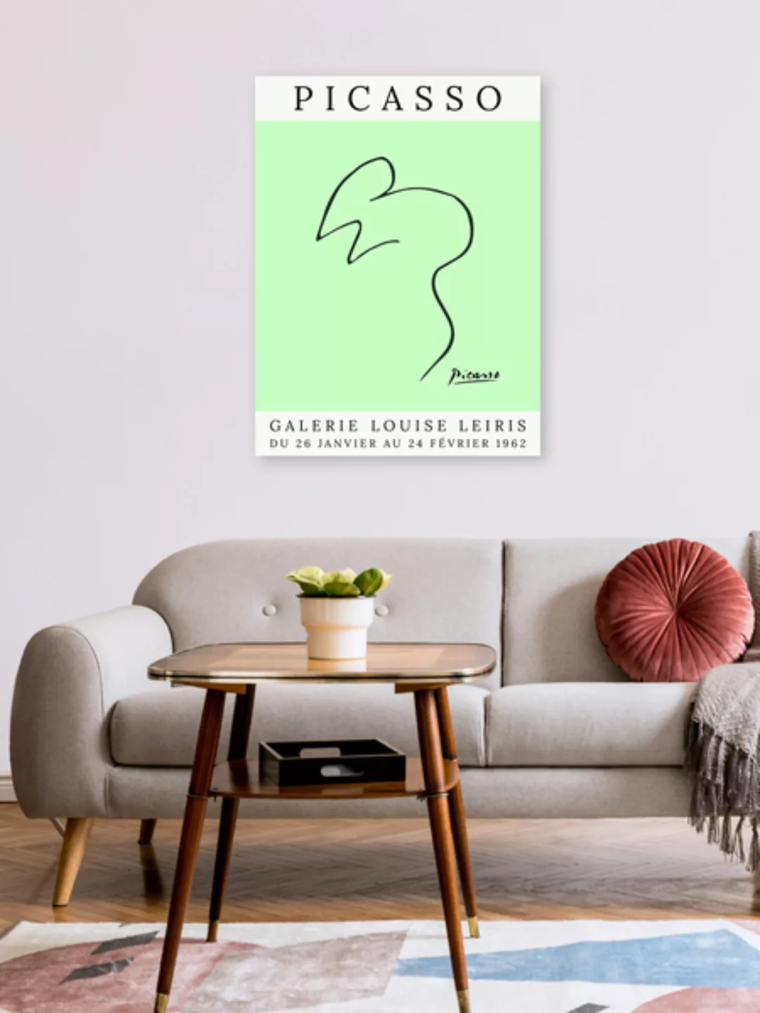 Poster / Leinwandbild - Picasso Maus – Grün günstig online kaufen