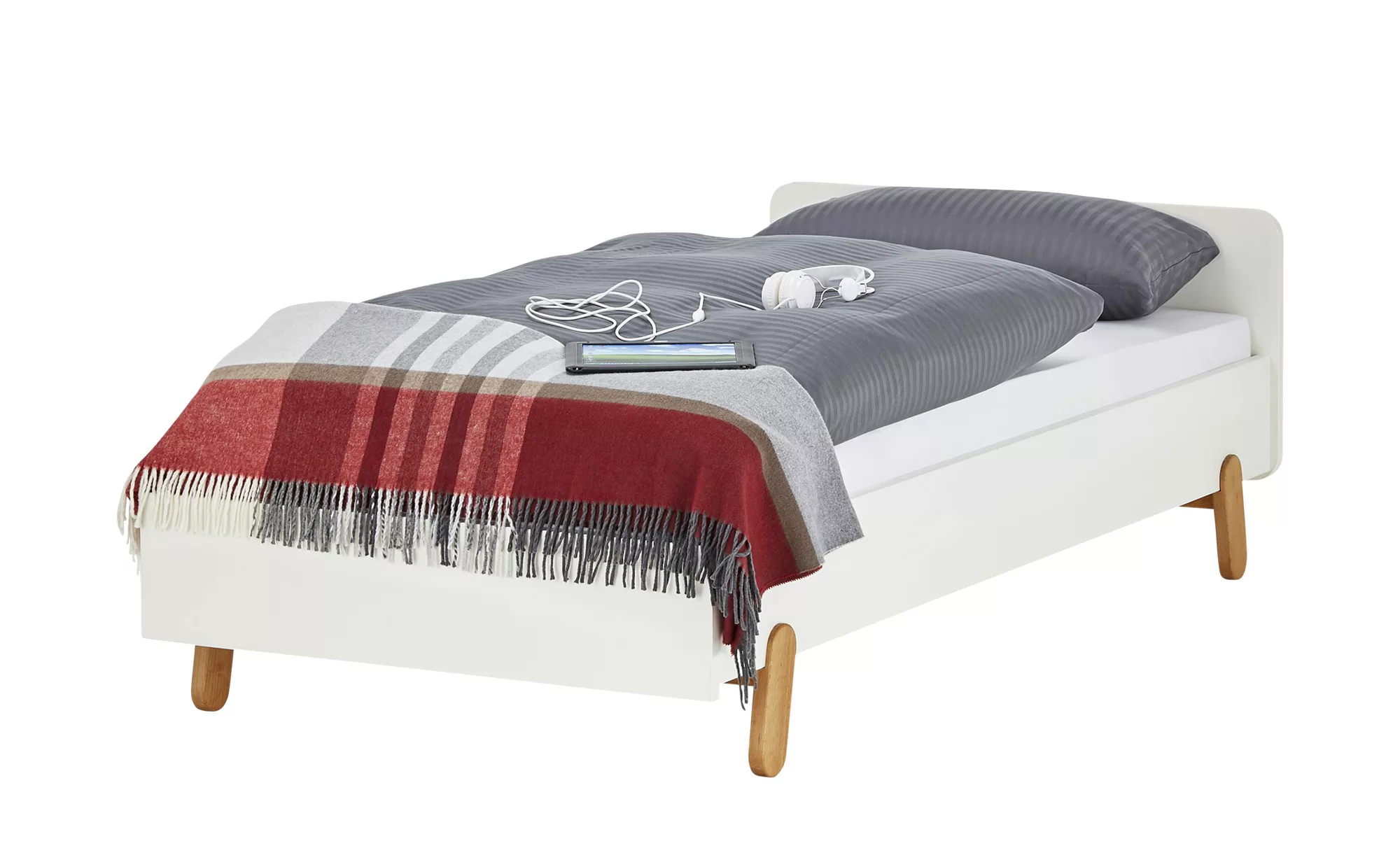 Bettgestell - weiß - 98 cm - 57 cm - Betten > Bettgestelle - Möbel Kraft günstig online kaufen