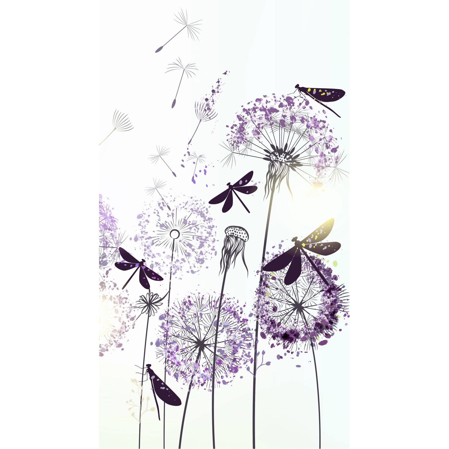 Erismann Digitaltapete Zooom Spring Meadow 270 cm x 150 cm Violett günstig online kaufen