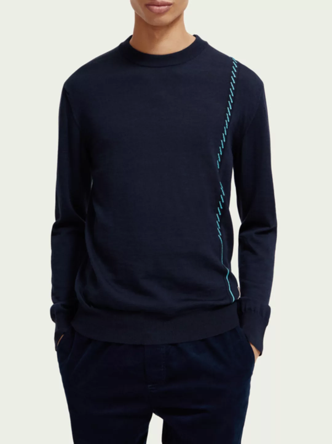 Scotch Shrunk Merino wool crewneck sweater günstig online kaufen