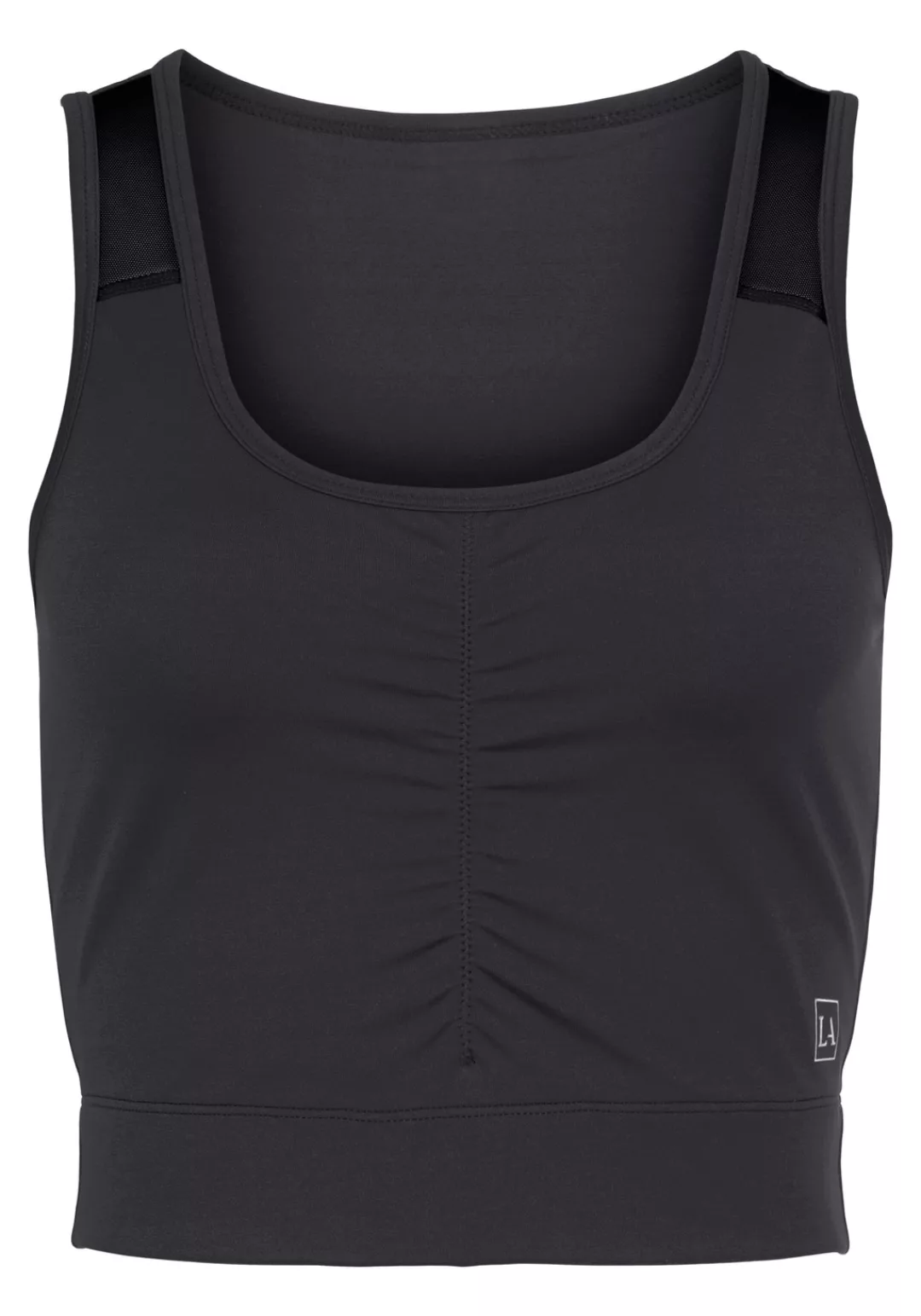 LASCANA ACTIVE Crop-Top "-Sport Top", mit Raffung und Mesheinsätze günstig online kaufen