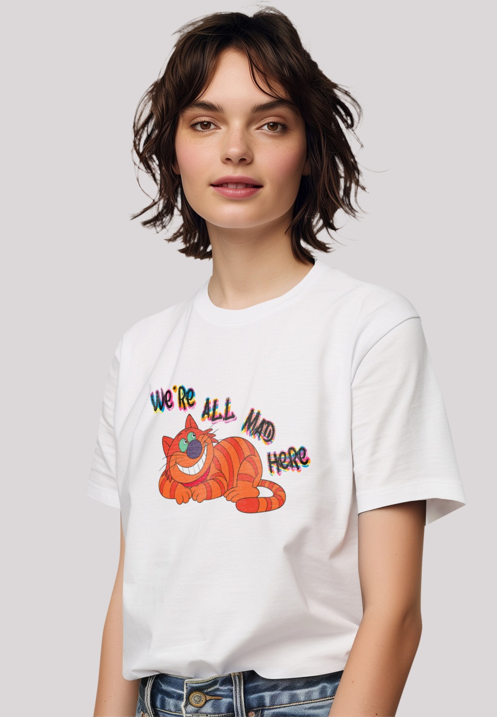 F4NT4STIC T-Shirt "Alice im Wunderland Mad Here", Premium Qualität, Zeichen günstig online kaufen