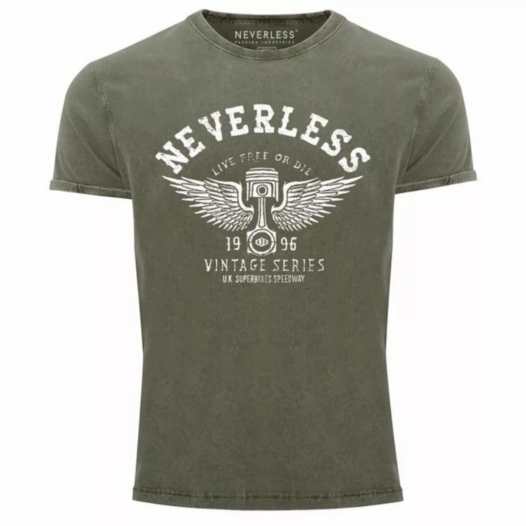 Neverless Print-Shirt Cooles Angesagtes Herren T-Shirt Vintage Shirt Retro günstig online kaufen