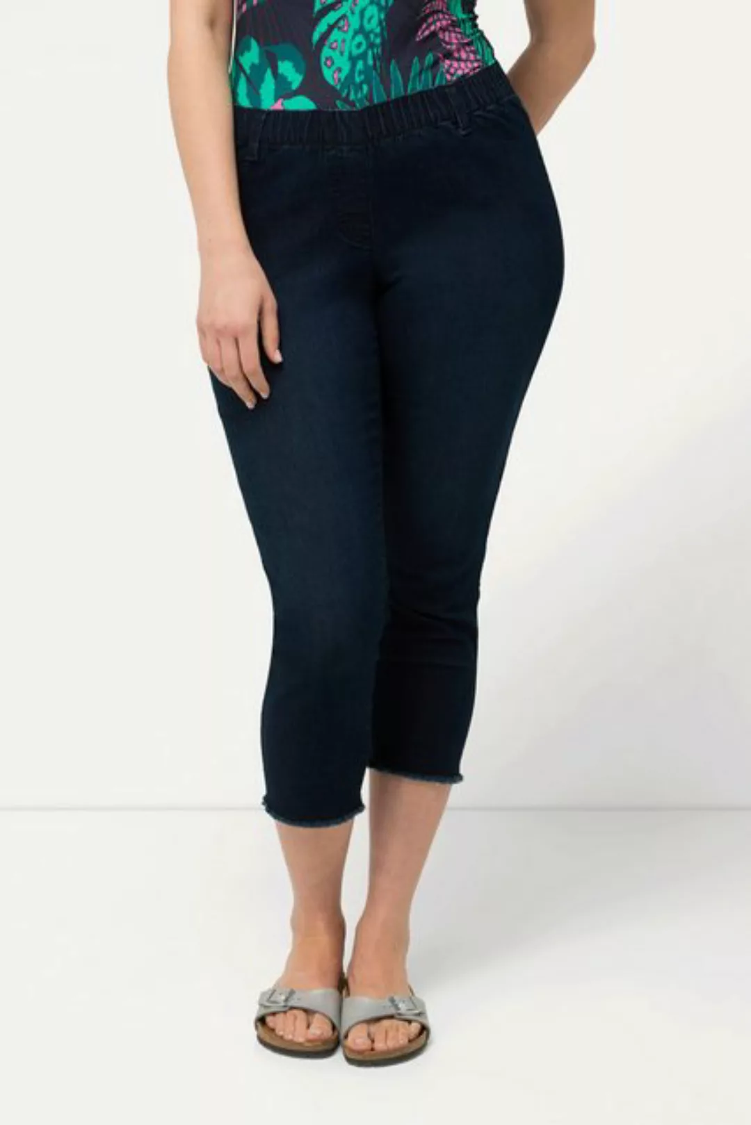 Ulla Popken Röhrenjeans 7/8-Jeggings Sienna Elastikbund Gürtelschlaufen günstig online kaufen