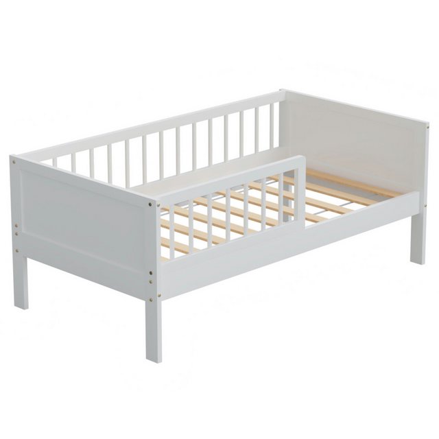 HAGO Kinderbett Kinderbett 140x70cm Weiß Holzbett Einzelbett Lattenrost Rau günstig online kaufen