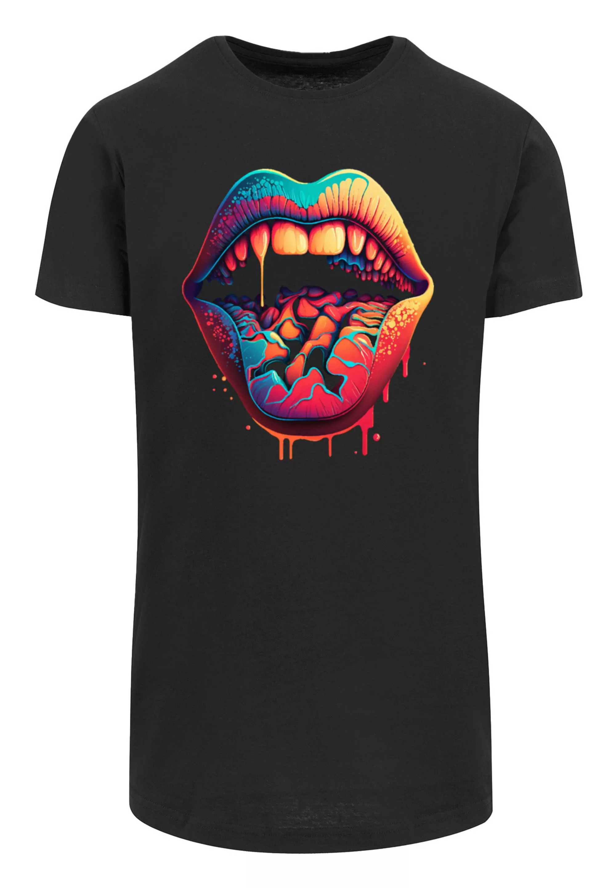 F4NT4STIC T-Shirt Drooling Lips LONG TEE Print günstig online kaufen