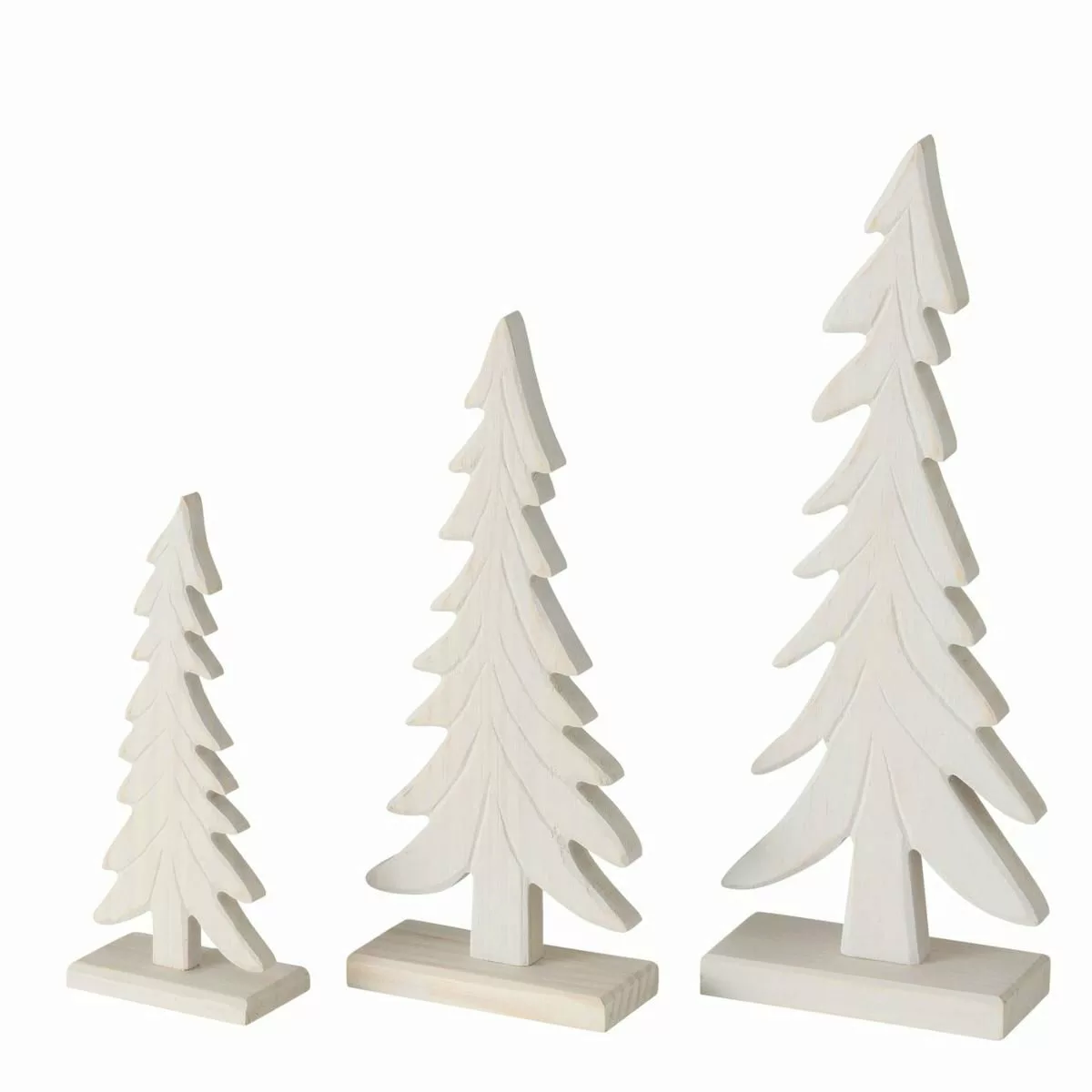Boltze weihnachtliche Deko-Ideen Veli Dekoaufsteller Baum creme 24 cm (1 St günstig online kaufen