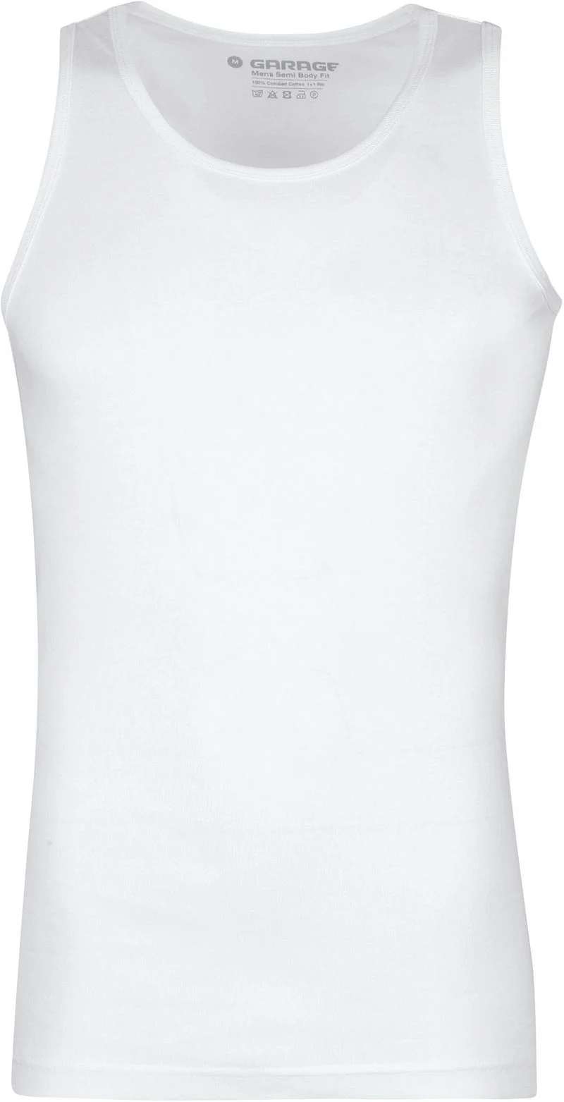 Garage Stretch Basic Singlet Weiß - Größe M günstig online kaufen