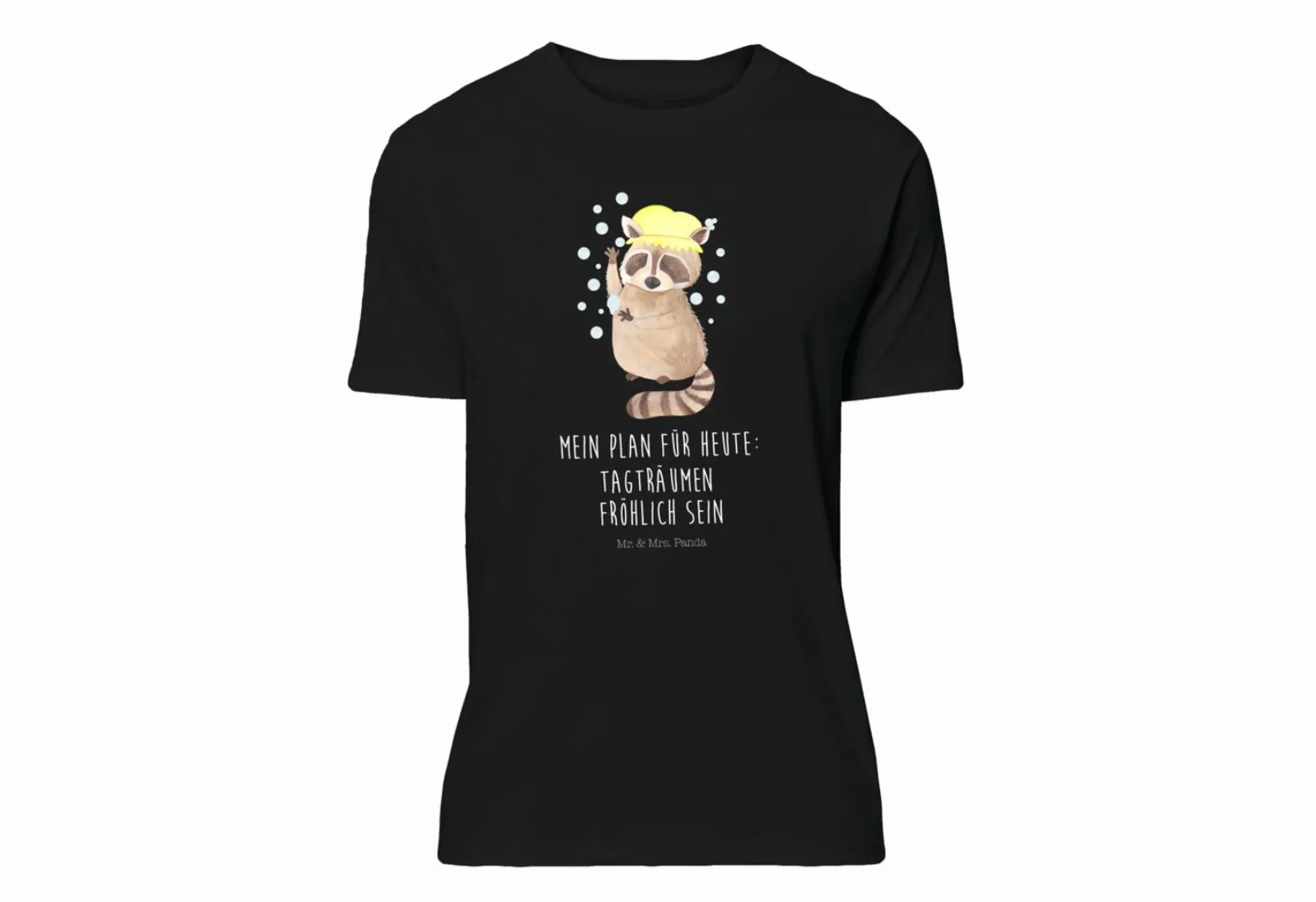 Mr. & Mrs. Panda T-Shirt Waschbär - Schwarz - Geschenk, gute Laune, Tagträu günstig online kaufen
