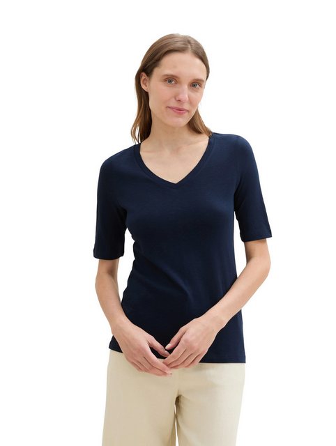TOM TAILOR V-Shirt mit Bio-Baumwolle günstig online kaufen