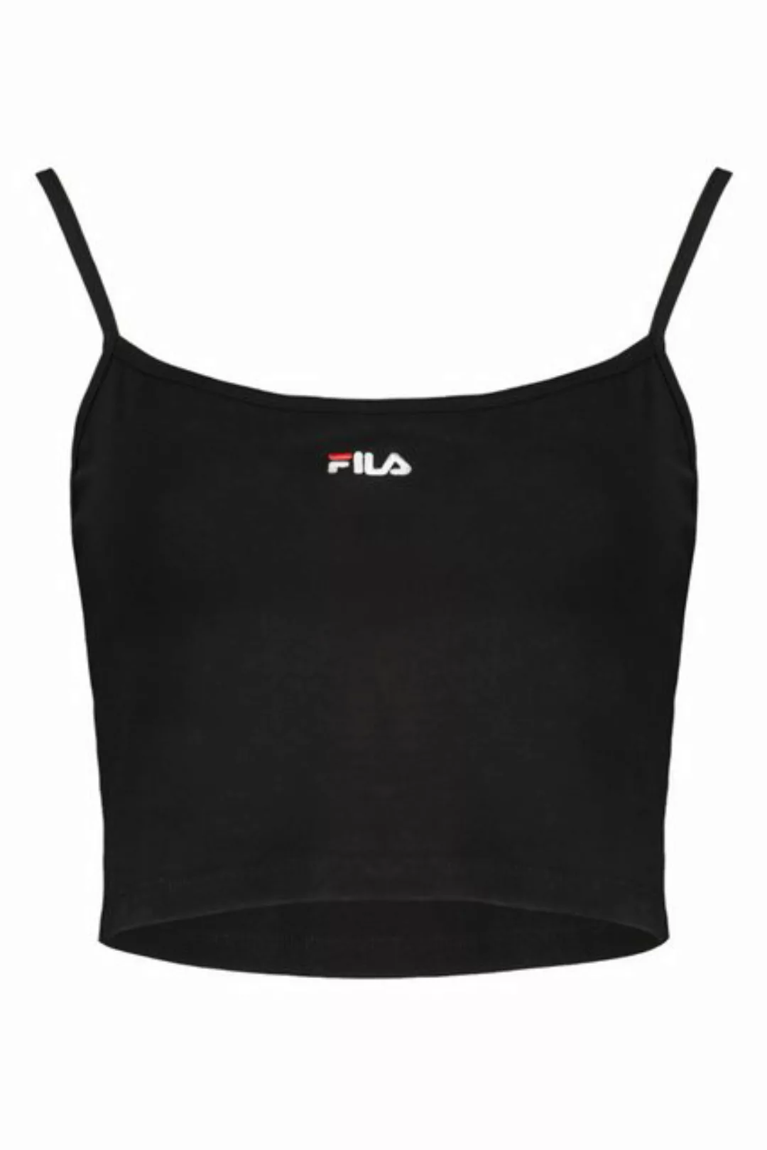 Fila Blusenshirt Damen Top Schwarz mit Stickerei und Dünnen günstig online kaufen