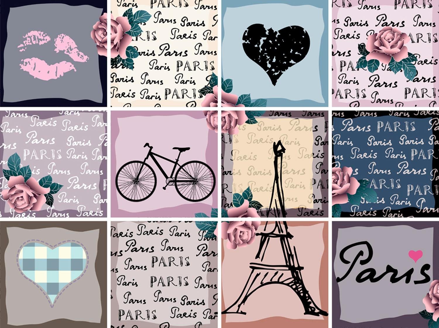 queence Fliesenaufkleber Paris (12 St), Stickerfliesen, günstig online kaufen