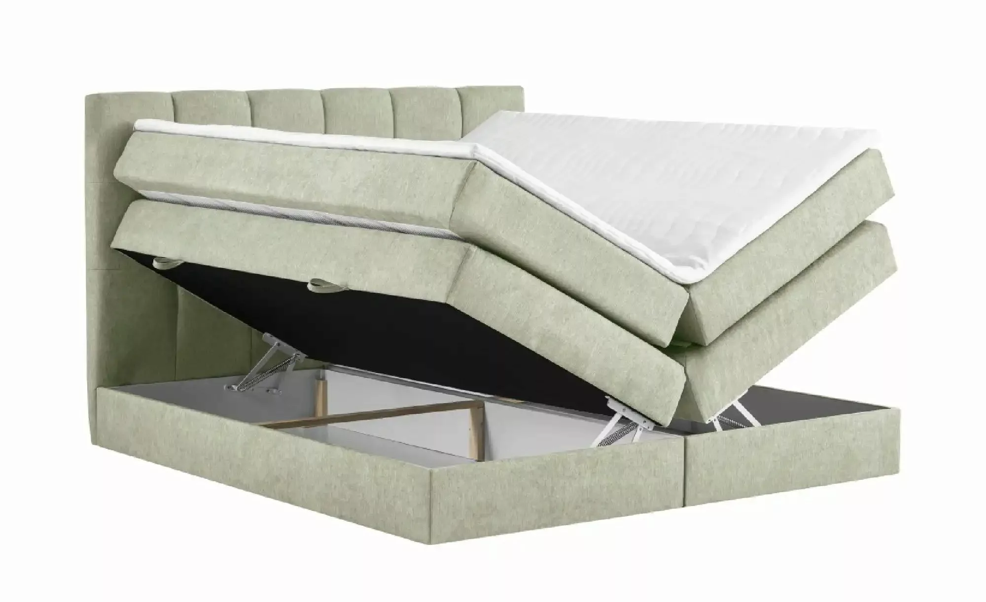 Boxspringbett mit Bettkasten Leeds ¦ grün ¦ Maße (cm): B: 140 H: 121 Betten günstig online kaufen