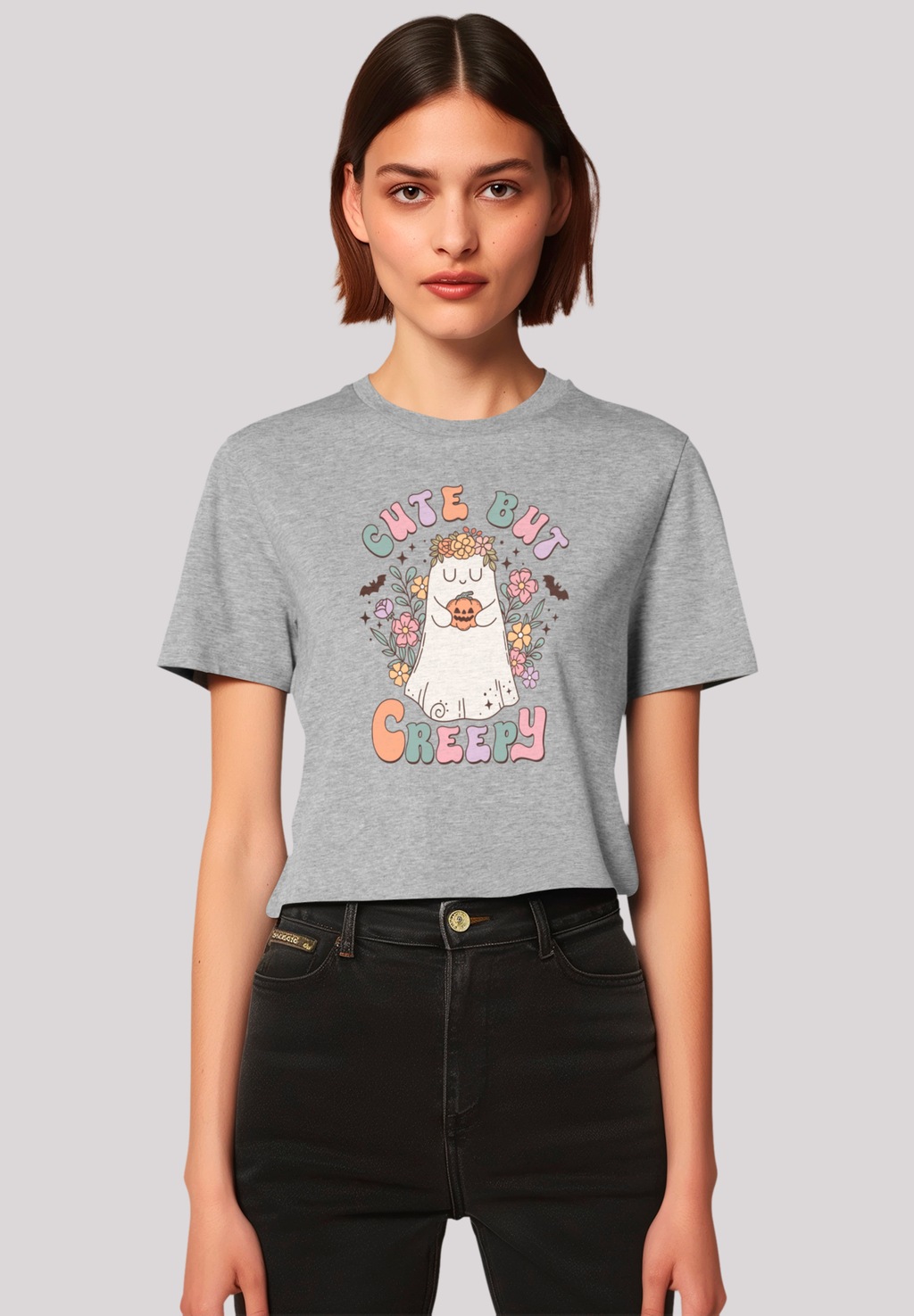 F4NT4STIC T-Shirt "Retro Halloween Cute But Creepy", Premium Qualität, Hall günstig online kaufen