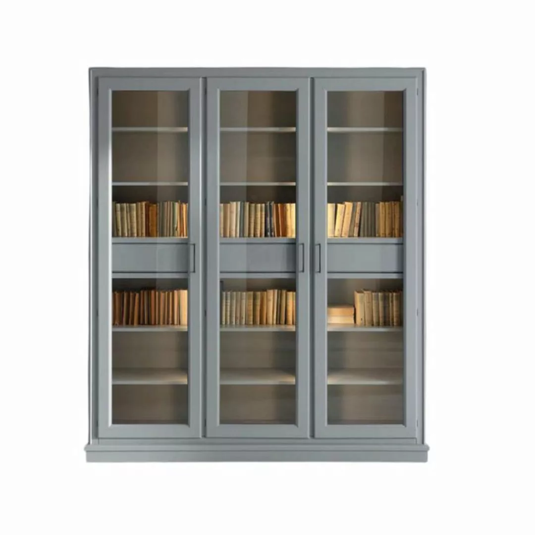 Xlmoebel Vitrine Neues graues Holzdesign-Bücherregal für das Büro oder die günstig online kaufen