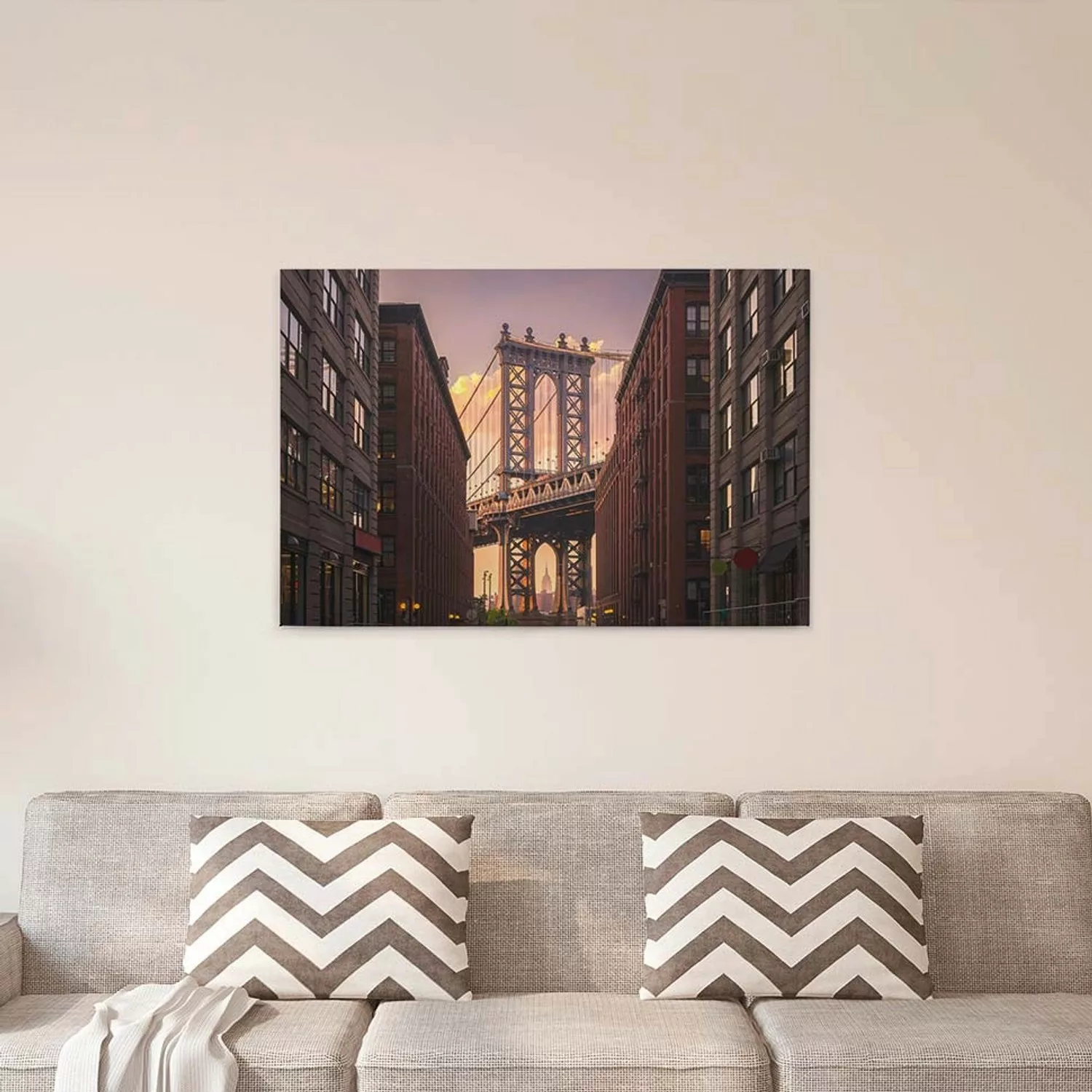 A.S. Création Leinwandbild "Brooklyn Bridge", Kunst-New York-Kinder, (1 St. günstig online kaufen