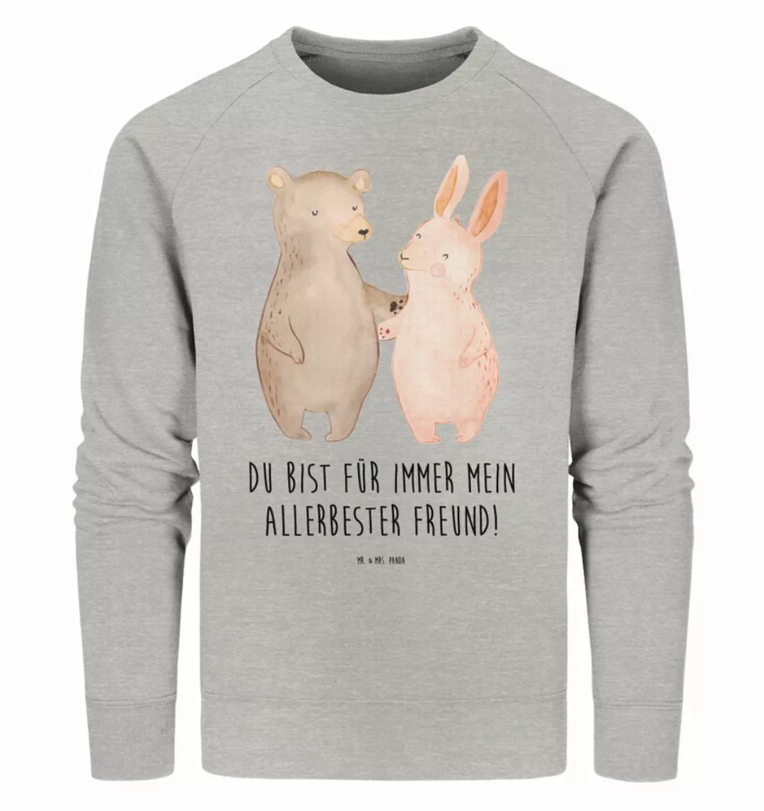 Mr. & Mrs. Panda Longpullover Bär und Hase Umarmen Größe XXL - Heather Grey günstig online kaufen