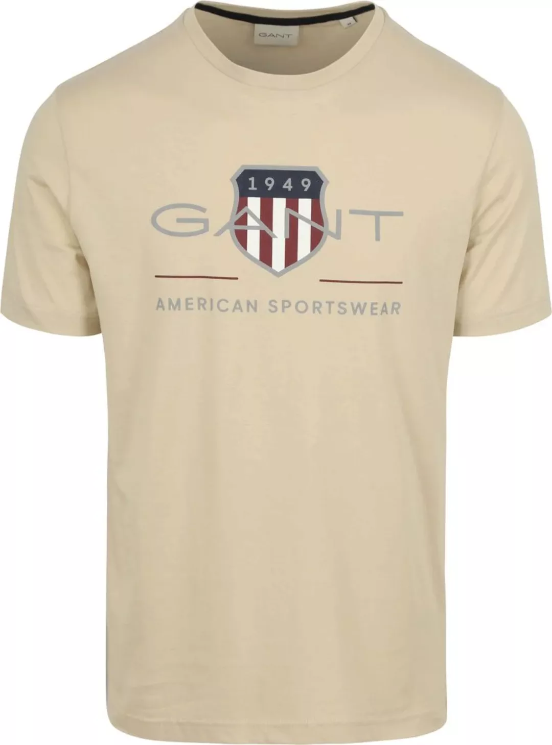 Gant T-shirt Logo Ecru - Größe L günstig online kaufen