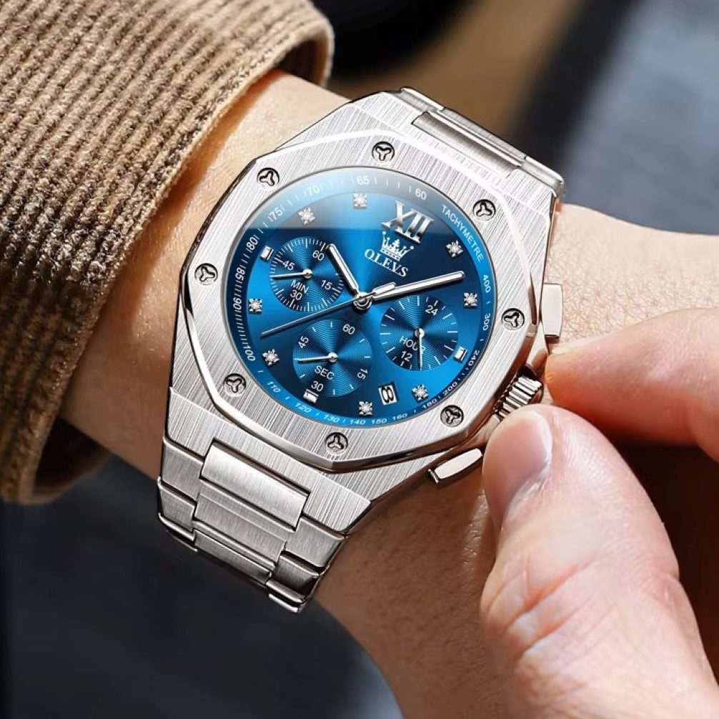 OLEVS Quarzuhr Olevs 3626 Zifferblatt Blau günstig online kaufen