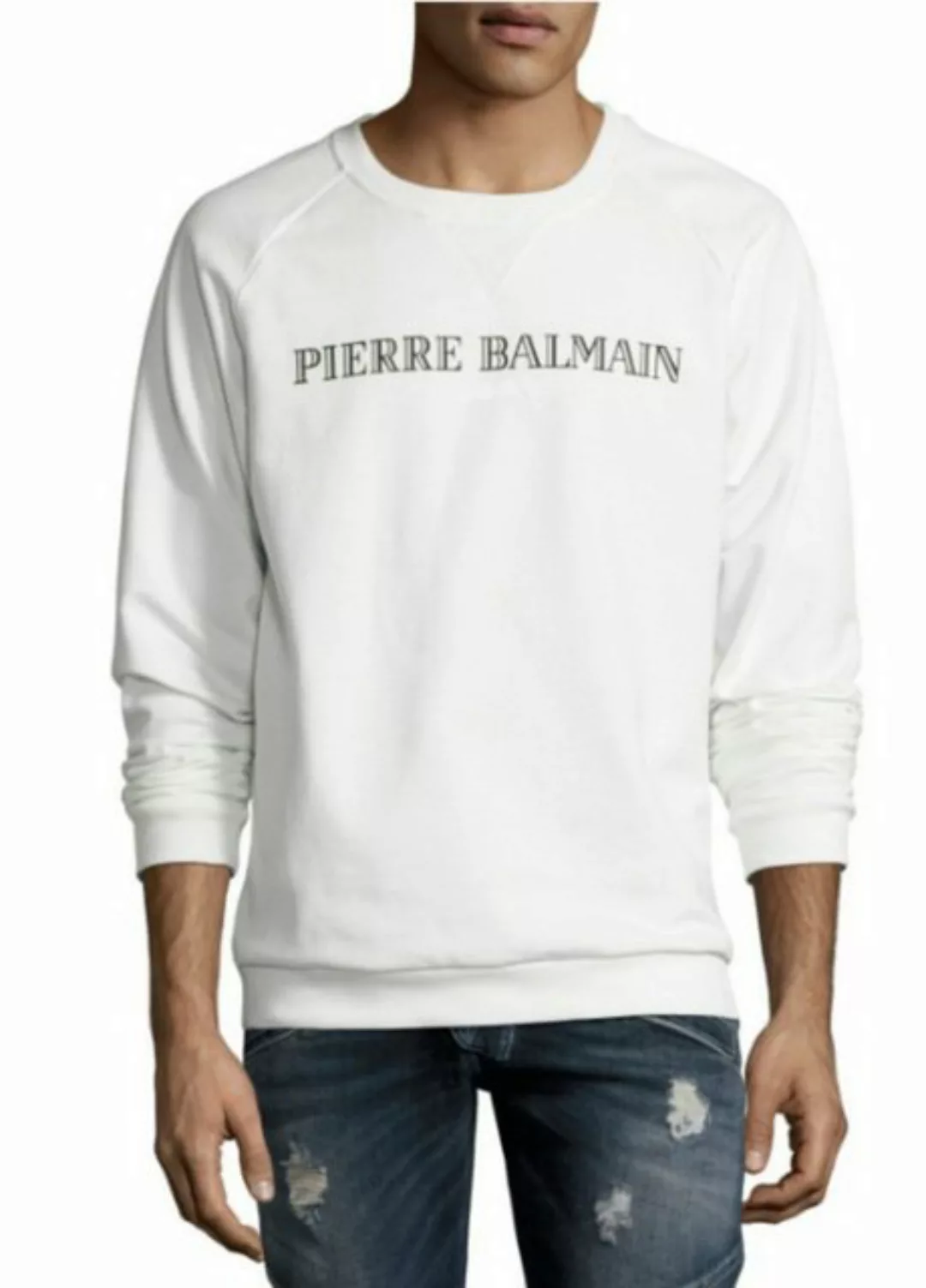 Balmain Paris Sweatshirt Pierre Balmain Gerippten Kragen mit elastischen Bü günstig online kaufen