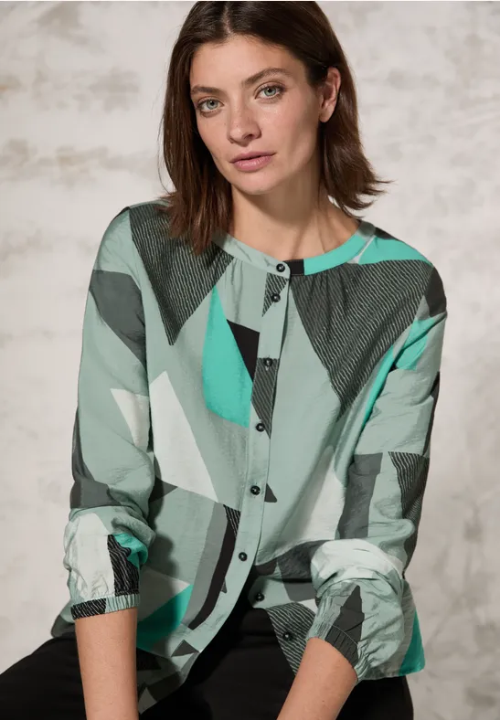 Cecil Klassische Bluse Printed Roundneck Blouse günstig online kaufen