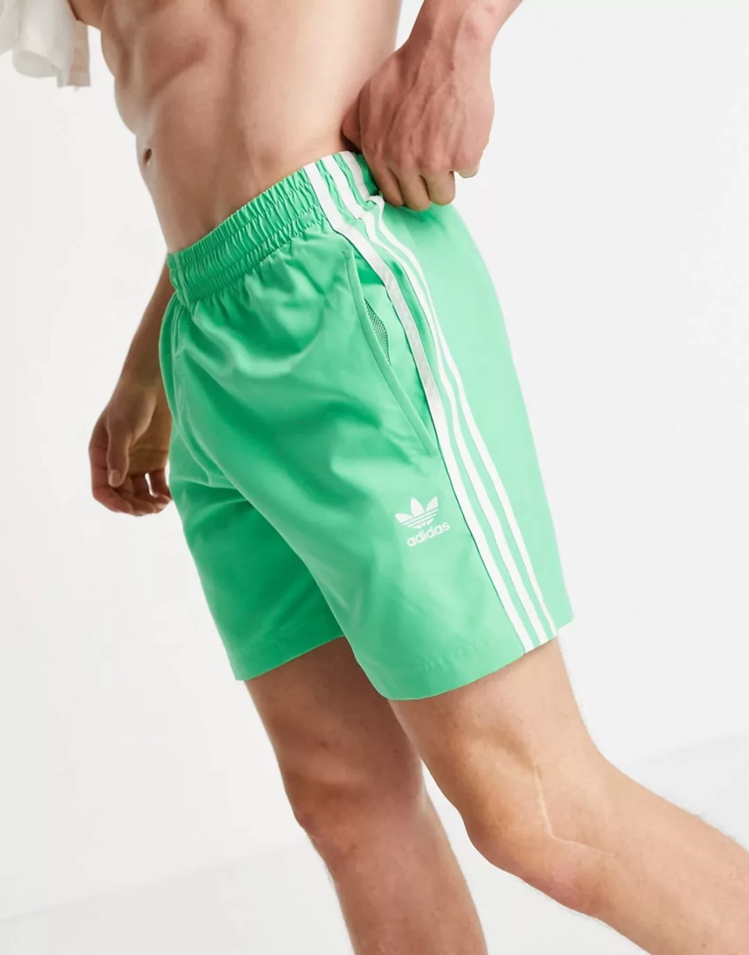 Adidas Originals 3 Stripes Strand Badeanzug S Semi Screaming Green günstig online kaufen